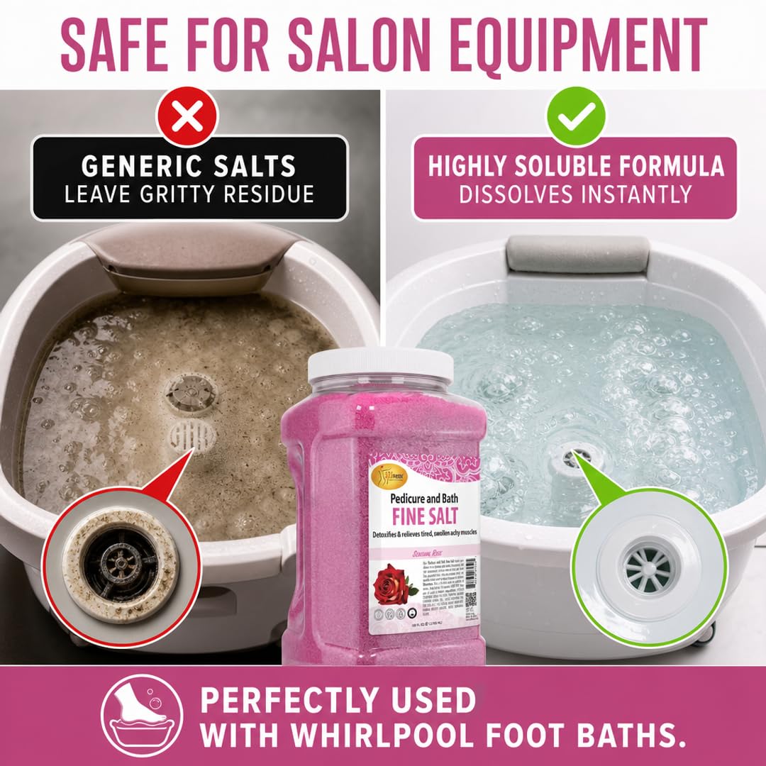 Sensual Rose Detox Foot Soak - Professional Spa-Grade Treatment - Real Mineral Detox for a Genuine Spa Experience & Visibly Transformed Feet (128oz Beauty and Personal Care SPA REDI