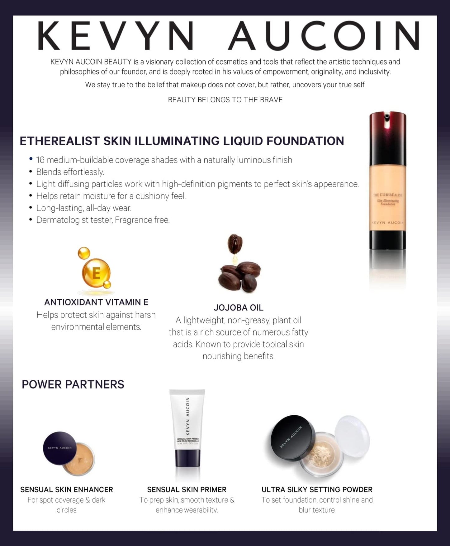 The Etherealist Skin Illuminating Foundation - EF 09 Medium by Kevyn Aucoin for Women - 0.95 oz Foundation Beauty & Personal Care Kevyn Aucoin