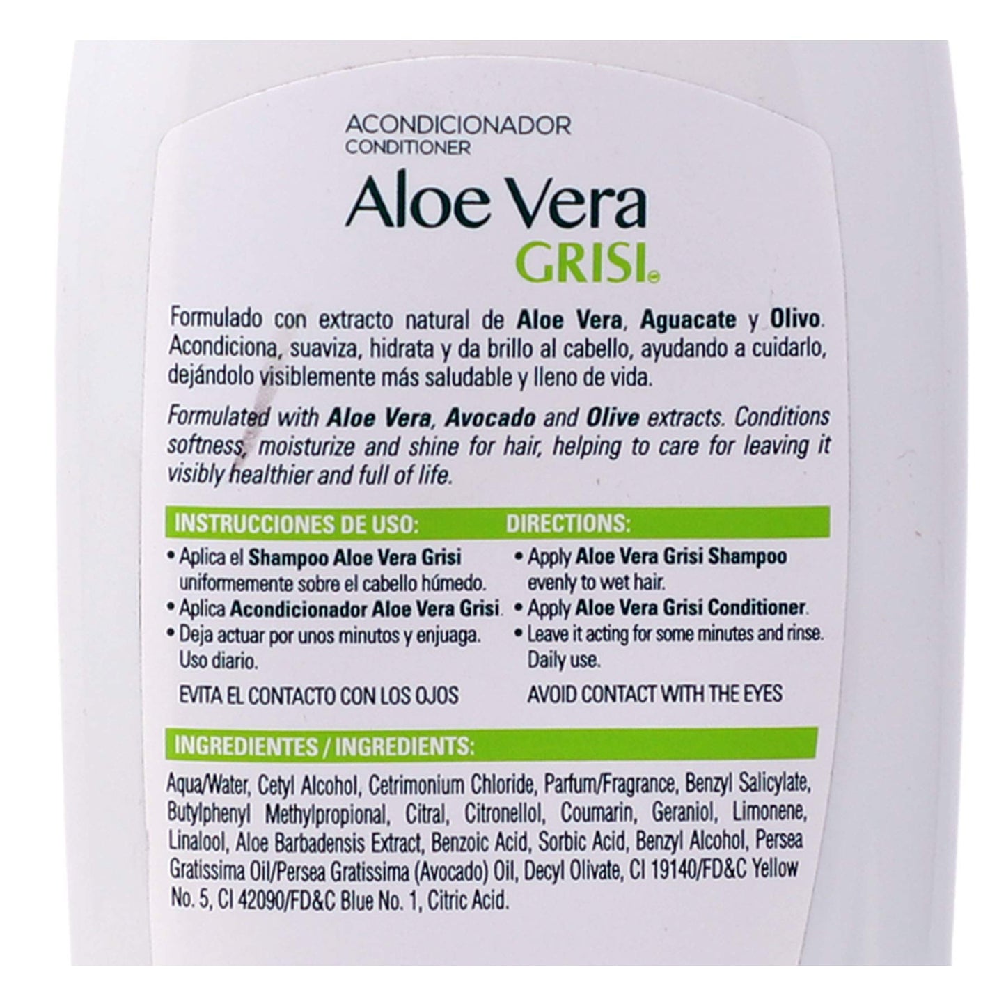 Grisi Aloe Vera Conditioner, Moisturizing Hair Product with Aloe Extract, Paraben-Free, 2-Pack for Soft and Shiny Hair, 13.5 FL Oz each Beauty & Personal Care Grisi