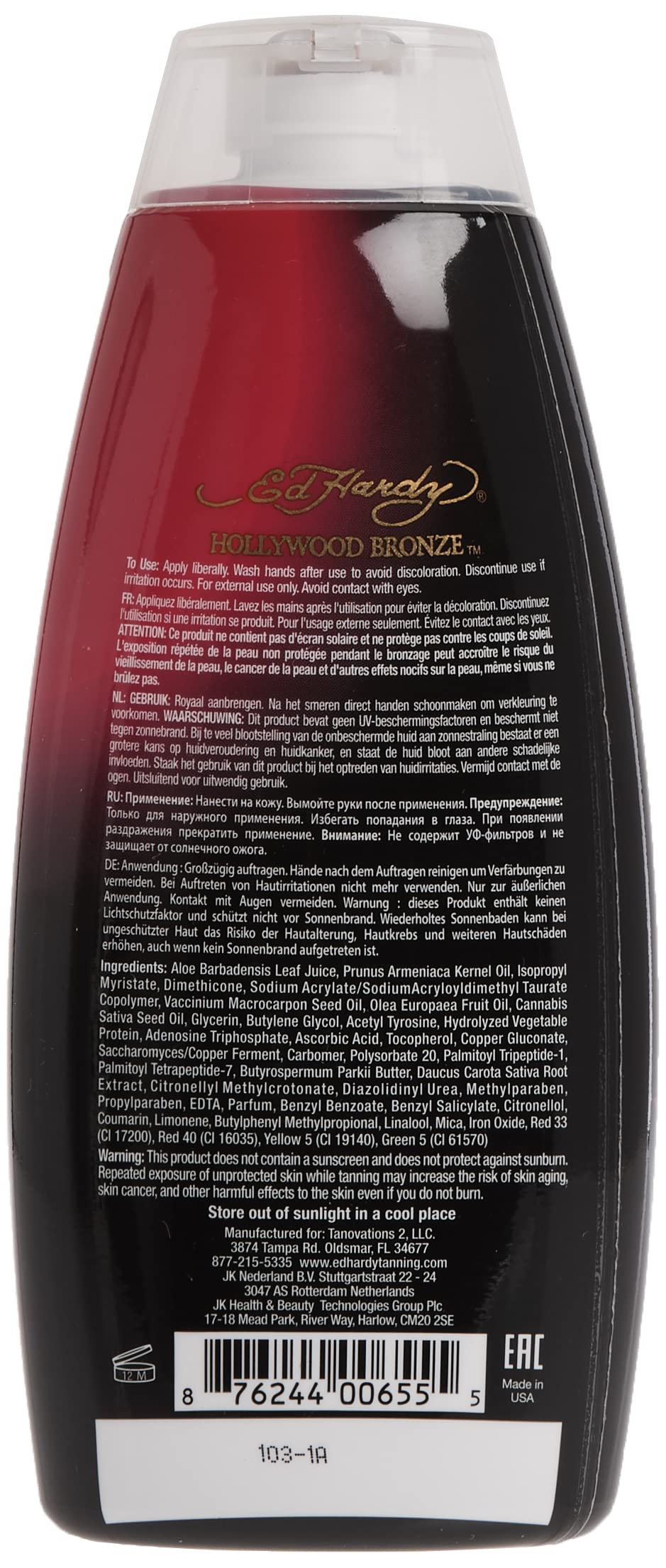 Ed Hardy Hollywood Bronze Bronzer Tanning Lotion, 10 oz. Beauty & Personal Care ED HARDY