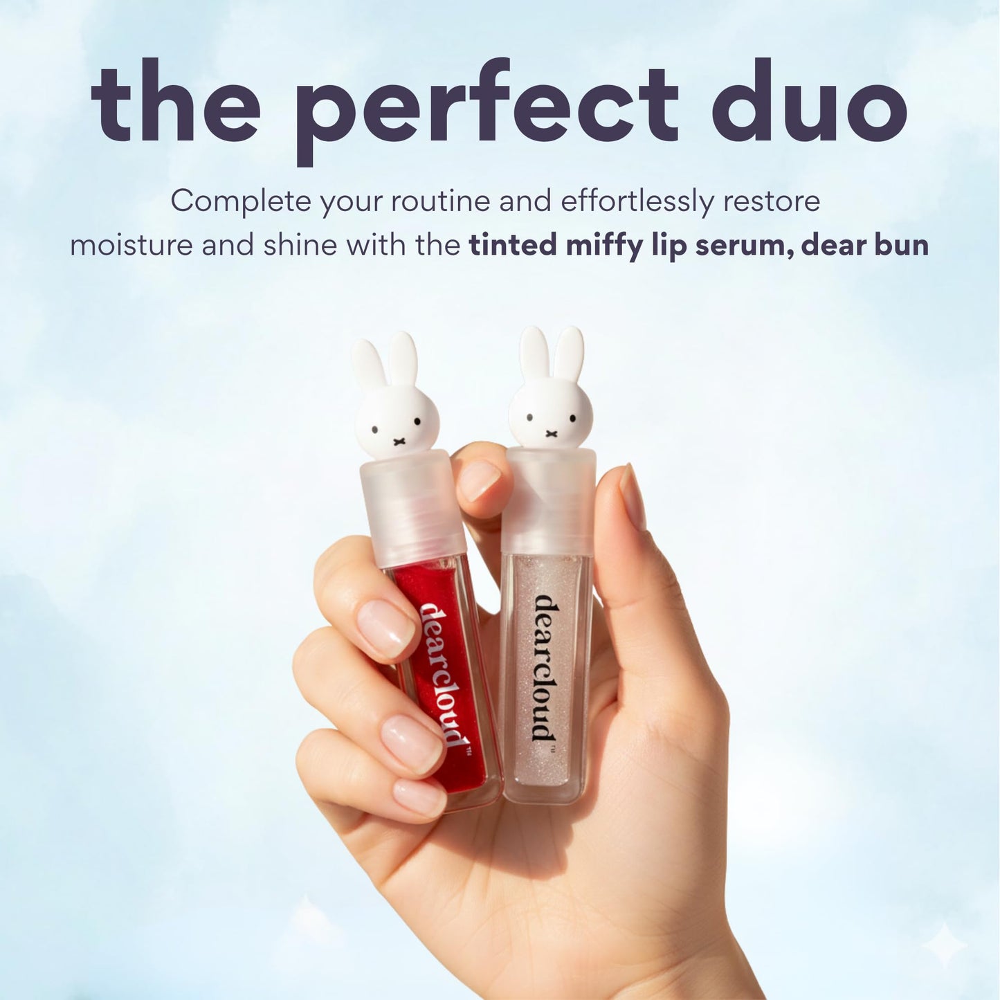 dearcloud Miffy Lip Serum Jelly - Clear Shimmer Lip Gloss for Hydration & Shine (Clear Skies) Beauty & Personal Care dearcloud