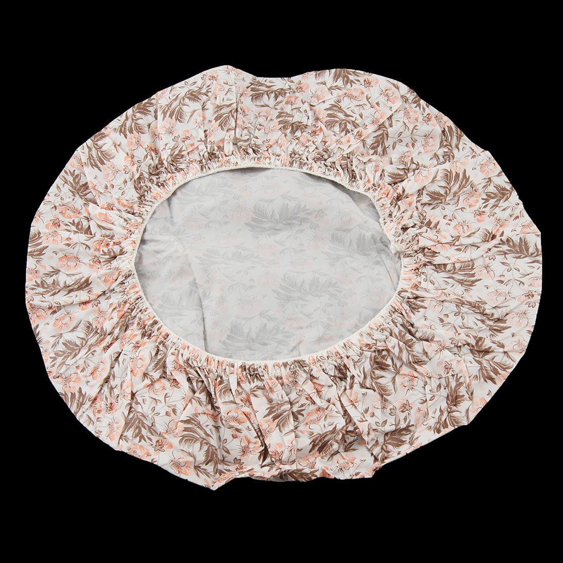 Ruilogod Elastic Hem Flower Leaf Print Brown Nylon Shower Cap Bath Hat (id: e43 6b9 c69 56d 0fb Beauty and Personal Care Ruilogod