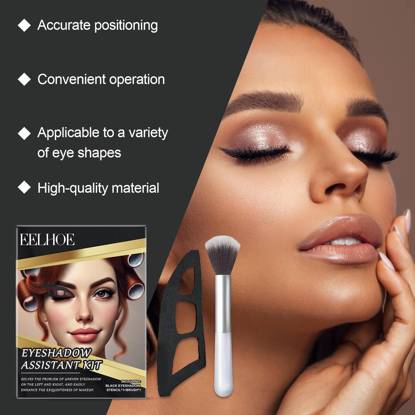 yunxinqiao Eyeshadow Stencil Kit, Reusable Eyeshadow Templates with Makeup Brushes, Easy to Carry?Easy Eye Makeup Tools for Beginners and Pros Beauty & Personal Care yunxinqiao