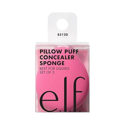 e.l.f. Pillow Puff Concealer Sponge, Beauty Blender For Streak-Free, Even, Makeup Application With Airbrushed Finish, Latex-Free, Vegan Beauty & Personal Care e.l.f.