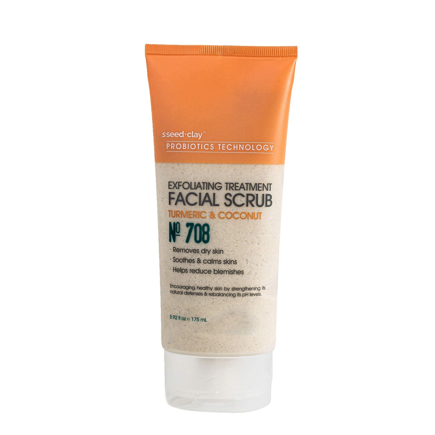 Seed+Clay Facial Scrub Exfoliating Treatment with Turmeric and Coconut - 5.92 fl oz Beauty & Personal Care Seed+Clay