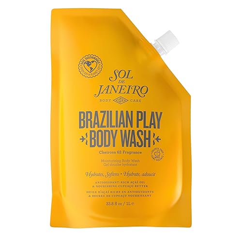 Sol de Janeiro Brazilian Play Moisturizing Shower Gel Body Wash Refill Pouch 33.8 fl oz. Beauty & Personal Care Sol de Janeiro