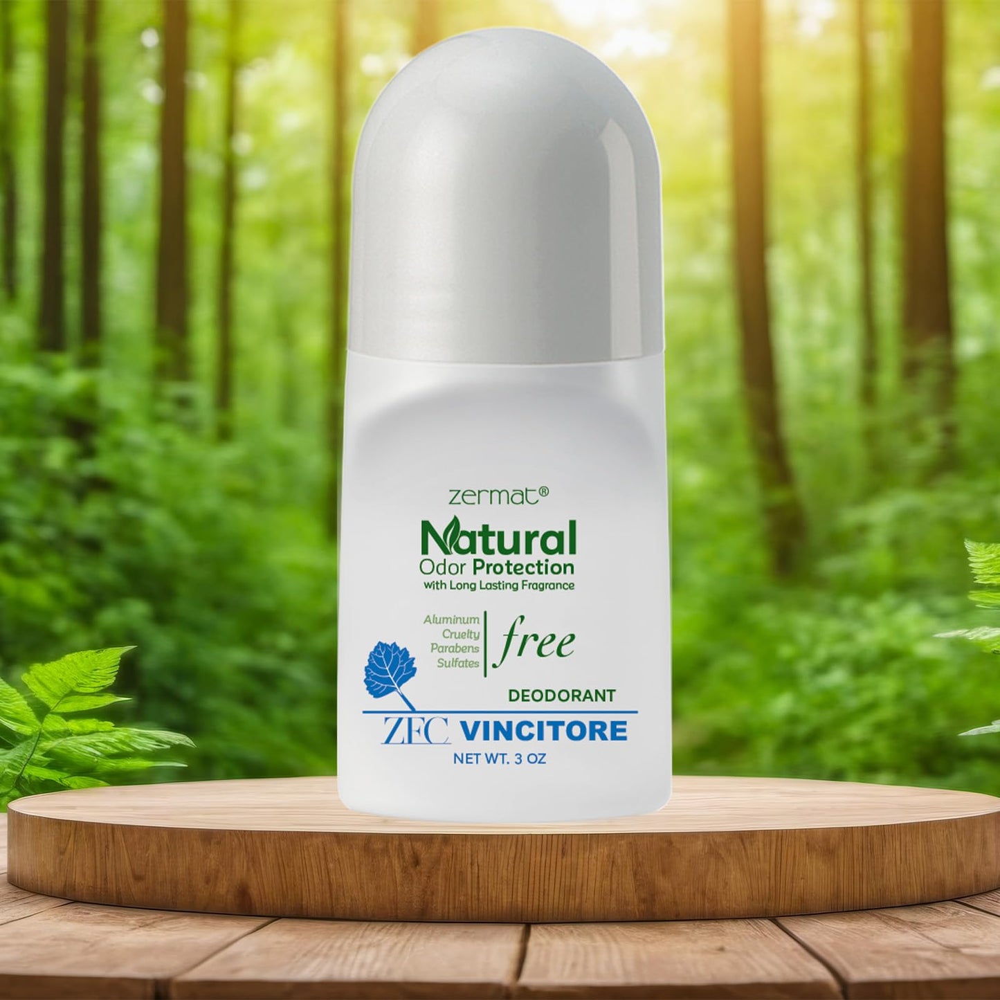 Zermat Zentimento Vincitore, Natural Roll-On Deodorant, 3 Oz. Beauty and Personal Care Zermat