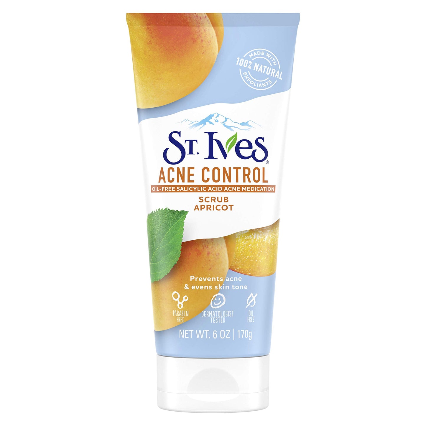 St. Ives Acne Control Face Scrub Deeply Exfoliates and Prevents Acne for Smooth, Glowing Skin Apricot Made with Oil-Free Salicylic Acid Acne Beauty & Personal Care St. Ives