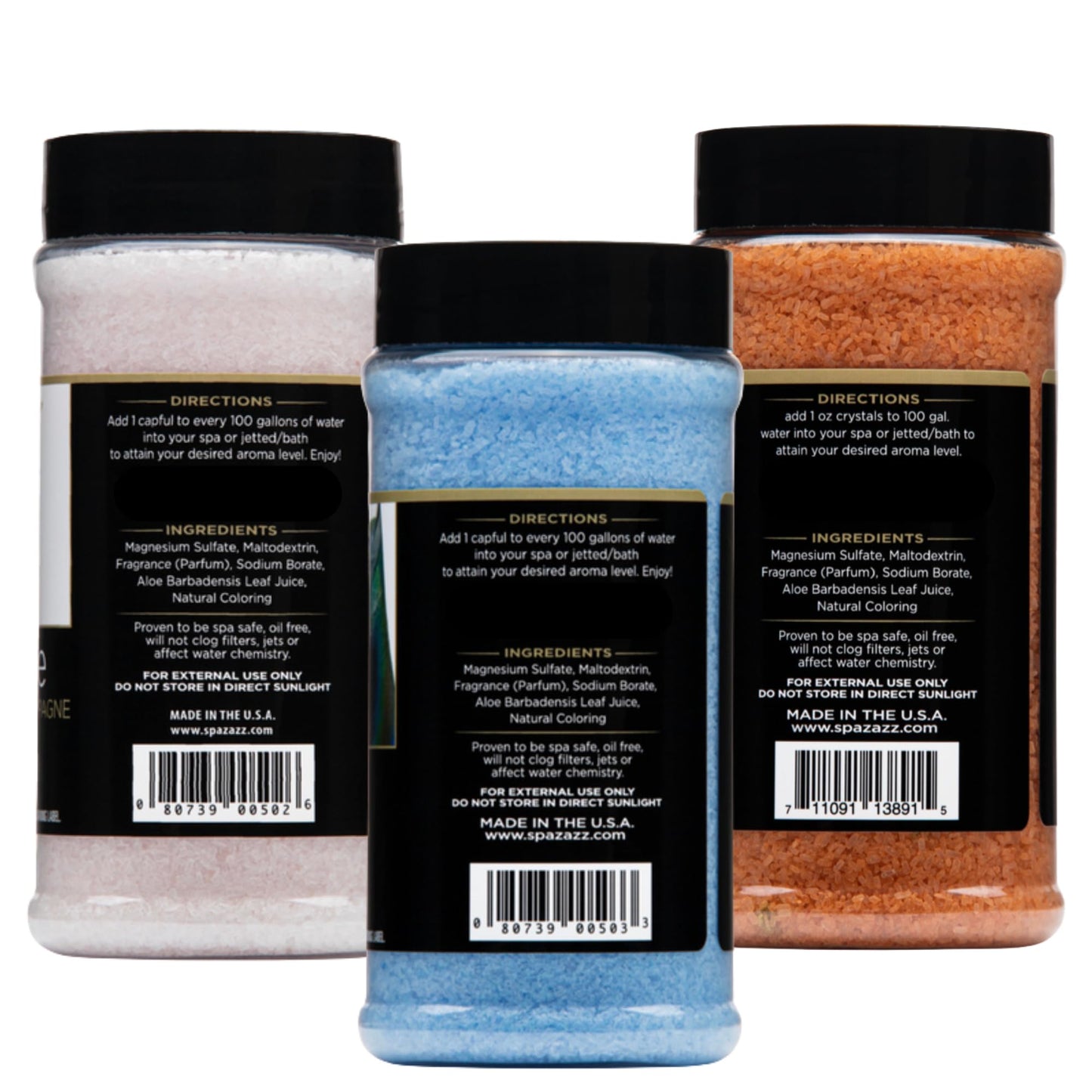 Spazazz Set The Mood Aromatherapy Bath Salts Bundle - 3-Pack (17oz Each) Passion, Romance & Bottoms Up Relaxing Bath Salt Crystals with Rubber Duck Beauty and Personal Care Spazazz