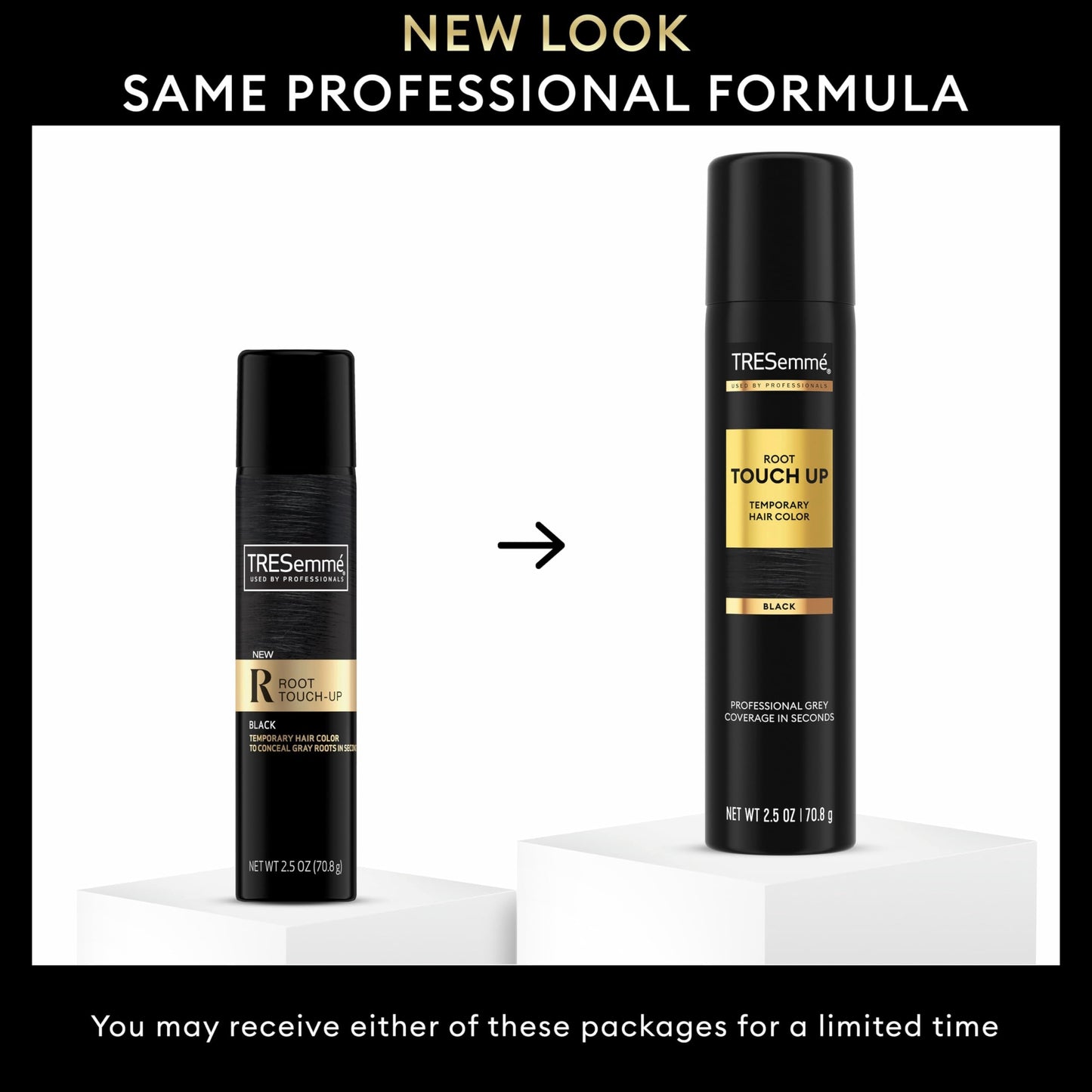 TRESemmé Root Touch-Up Temporary Black Hair Hair Color Touch-Up Spray, Ammonia-free, Peroxide-free Root Cover-Up Spray 2.5 oz Beauty & Personal Care TRESemmé