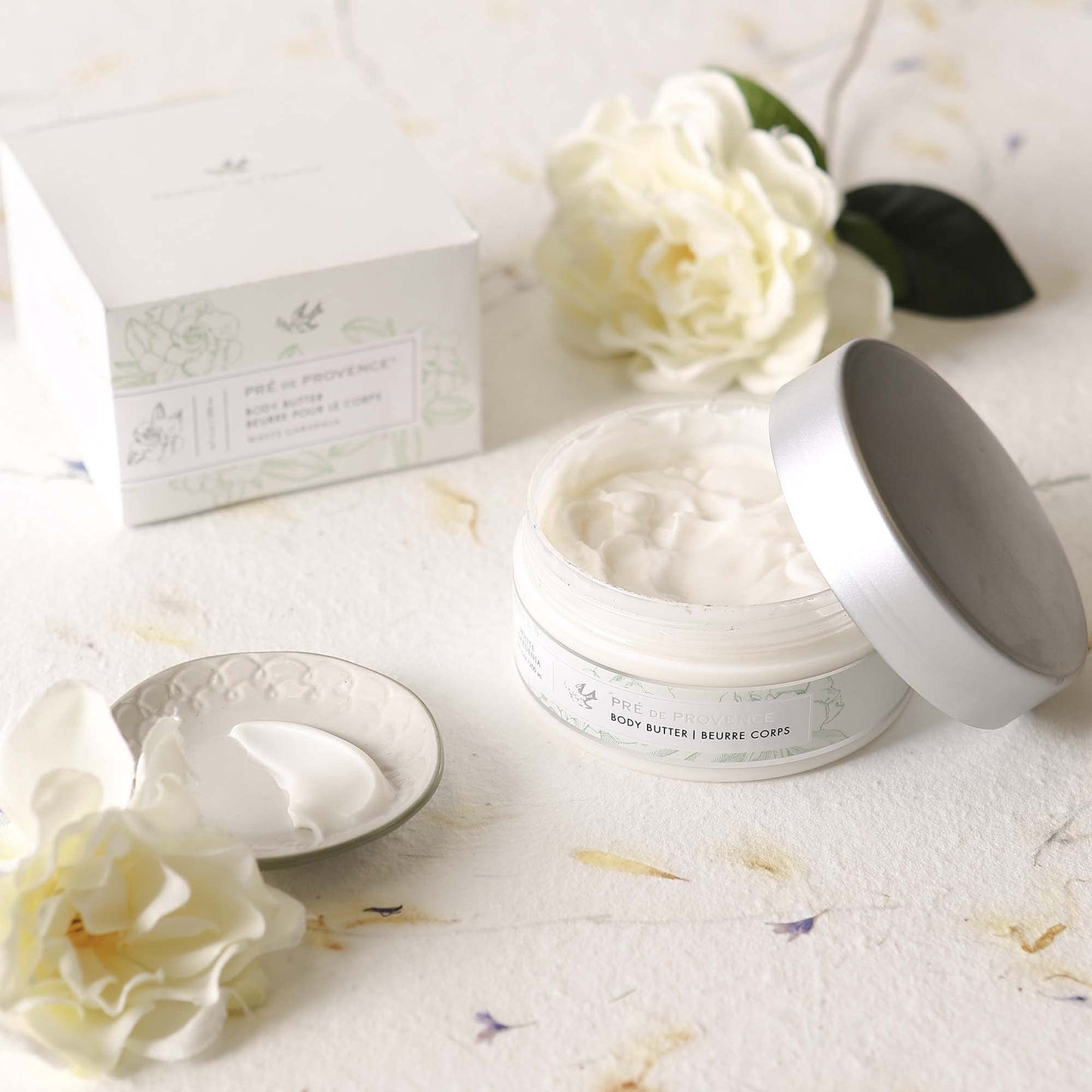 Pre de Provence Collection Shea Butter Enriched Body Butter Soothing & Hydrating Emollient Cream Body Moisturizer for Women, 6.7 Fl Oz, White Gardenia Beauty & Personal Care Pre de Provence