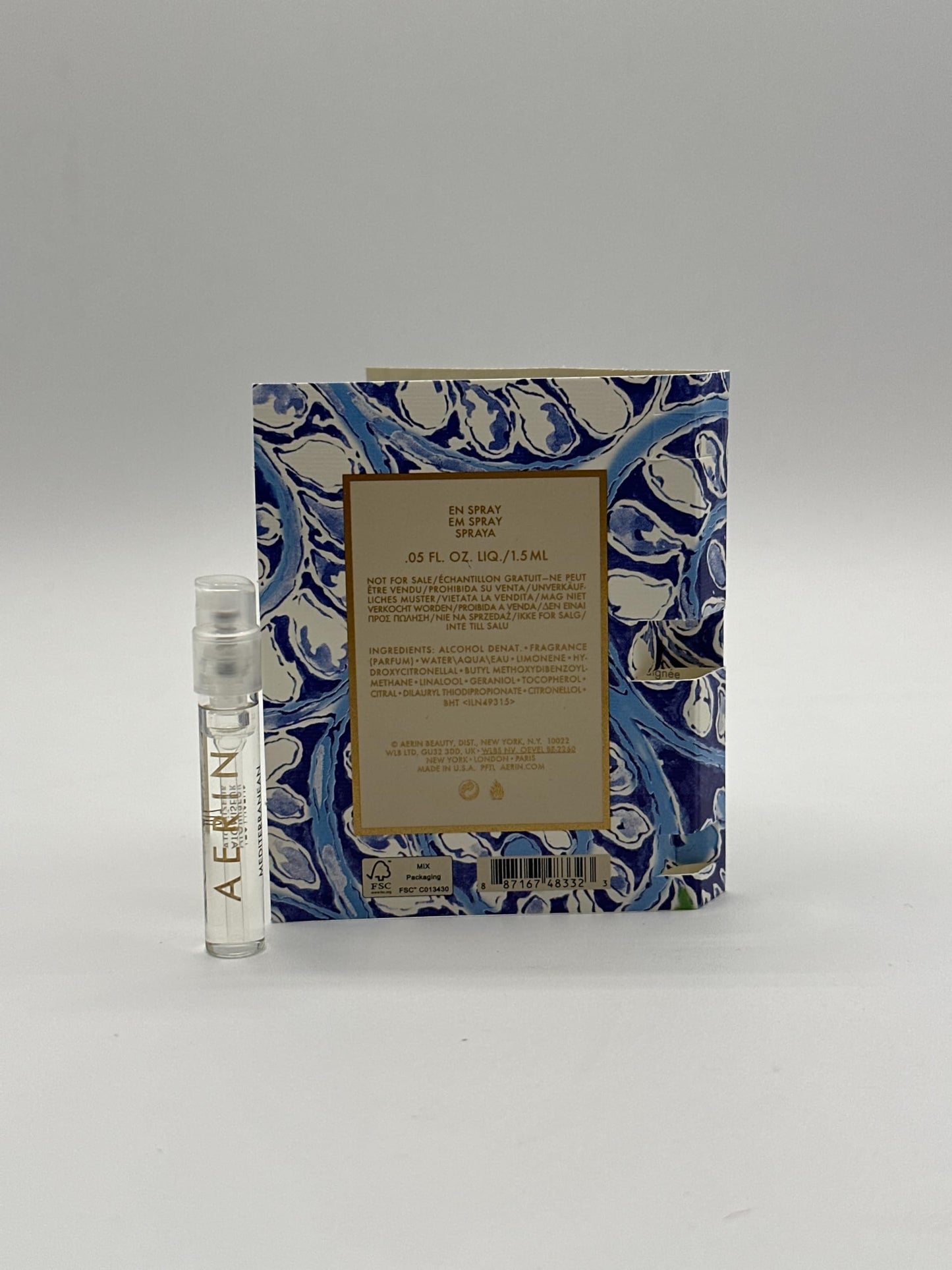 AERIN Beauty Mediterranean Honeysuckle Eau de Parfum .07 oz. Sample Spray Beauty & Personal Care AERIN