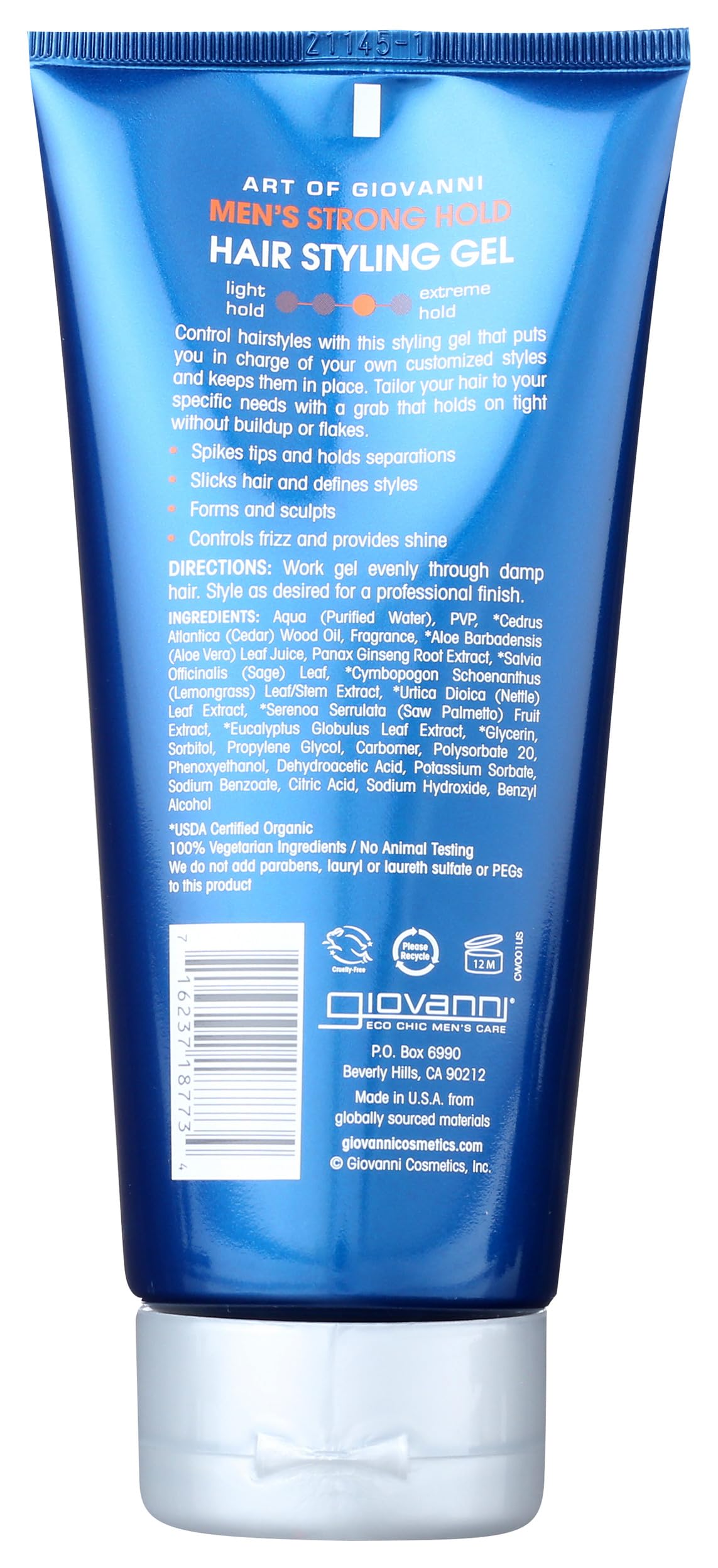 Giovanni Cosmetics Men Hair Styling Gel, 6.8 oz Beauty & Personal Care GIOVANNI