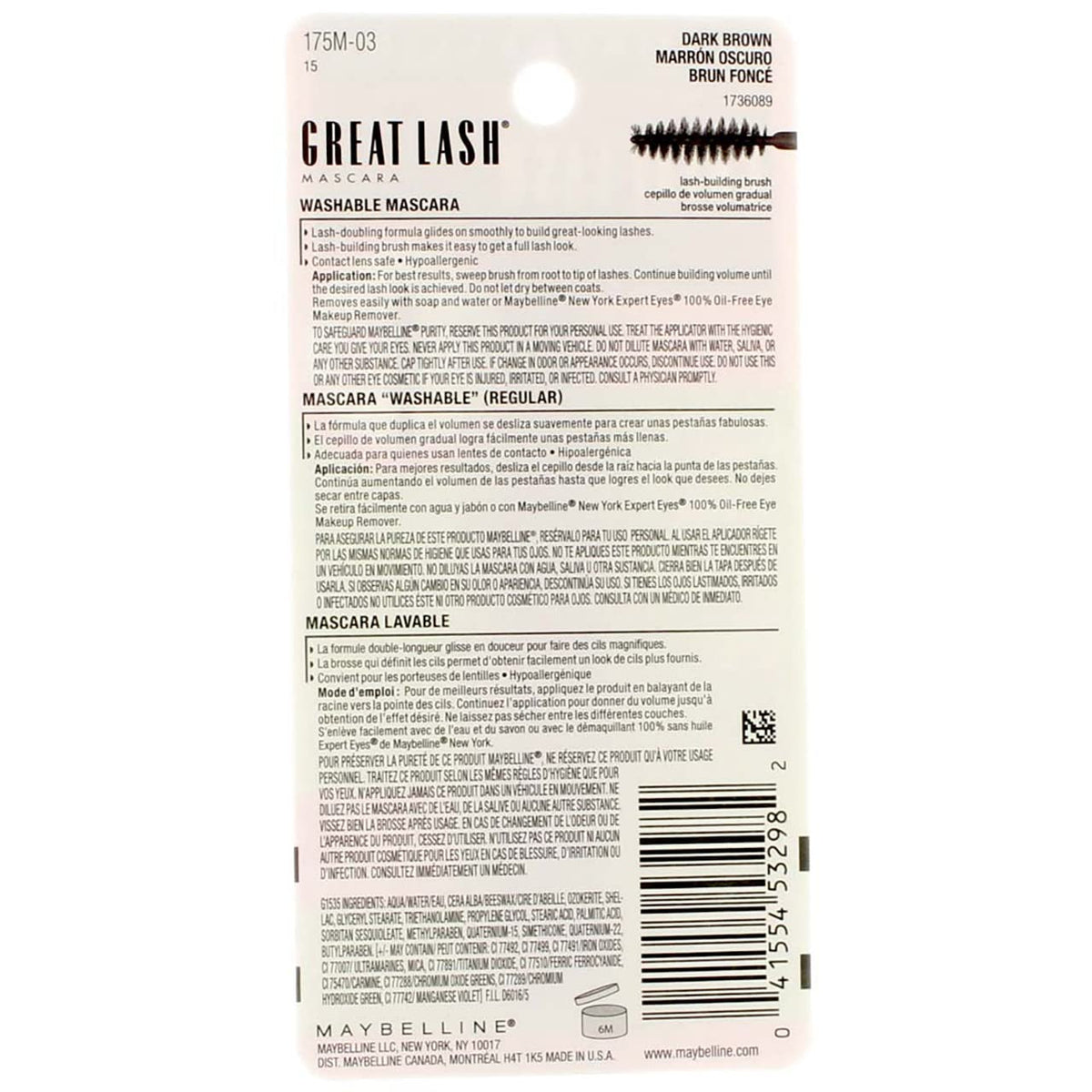 Maybelline Great Lash Mascara Brown