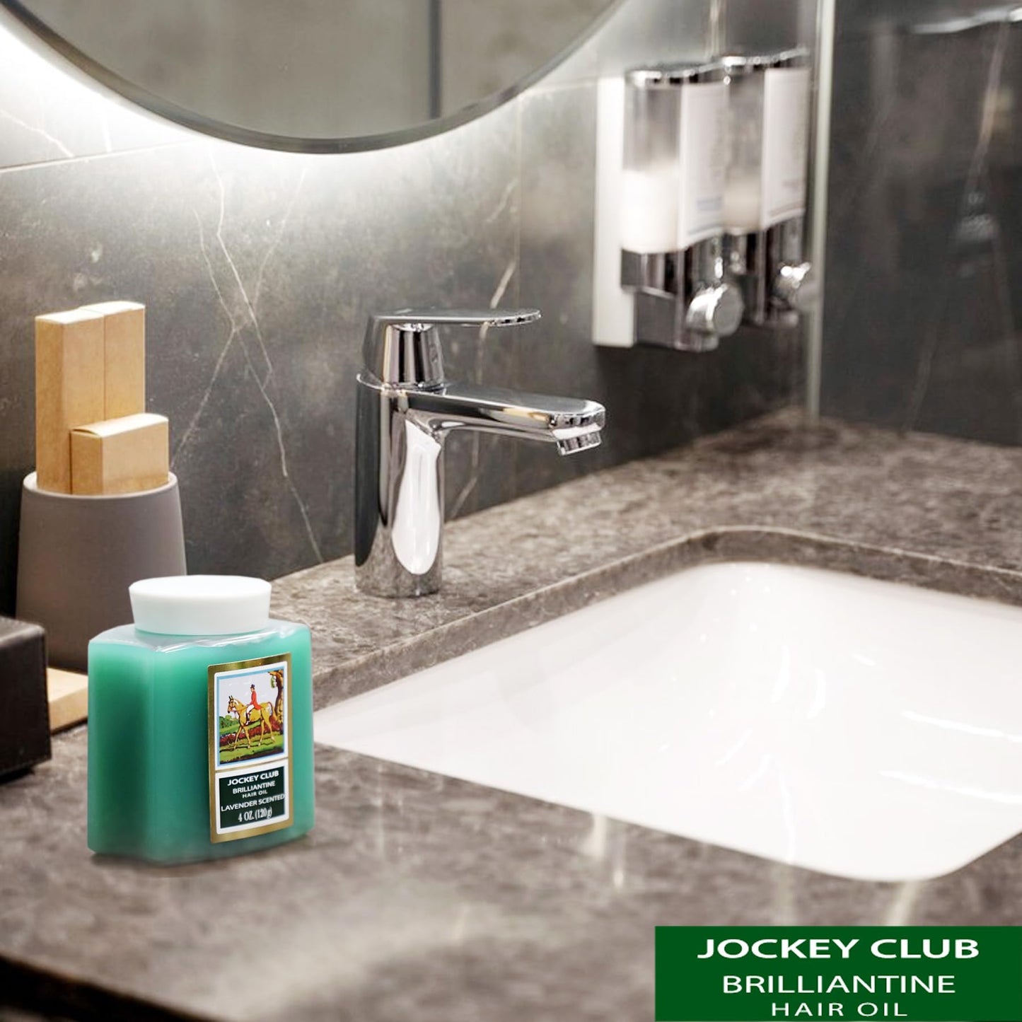 Jockey Club Solid Brilliantine Hair Styling Oil, Helps Softens All Hair Types, Lavender Scented, 4 Fl Oz Plastic Jar Beauty & Personal Care Midway Importing