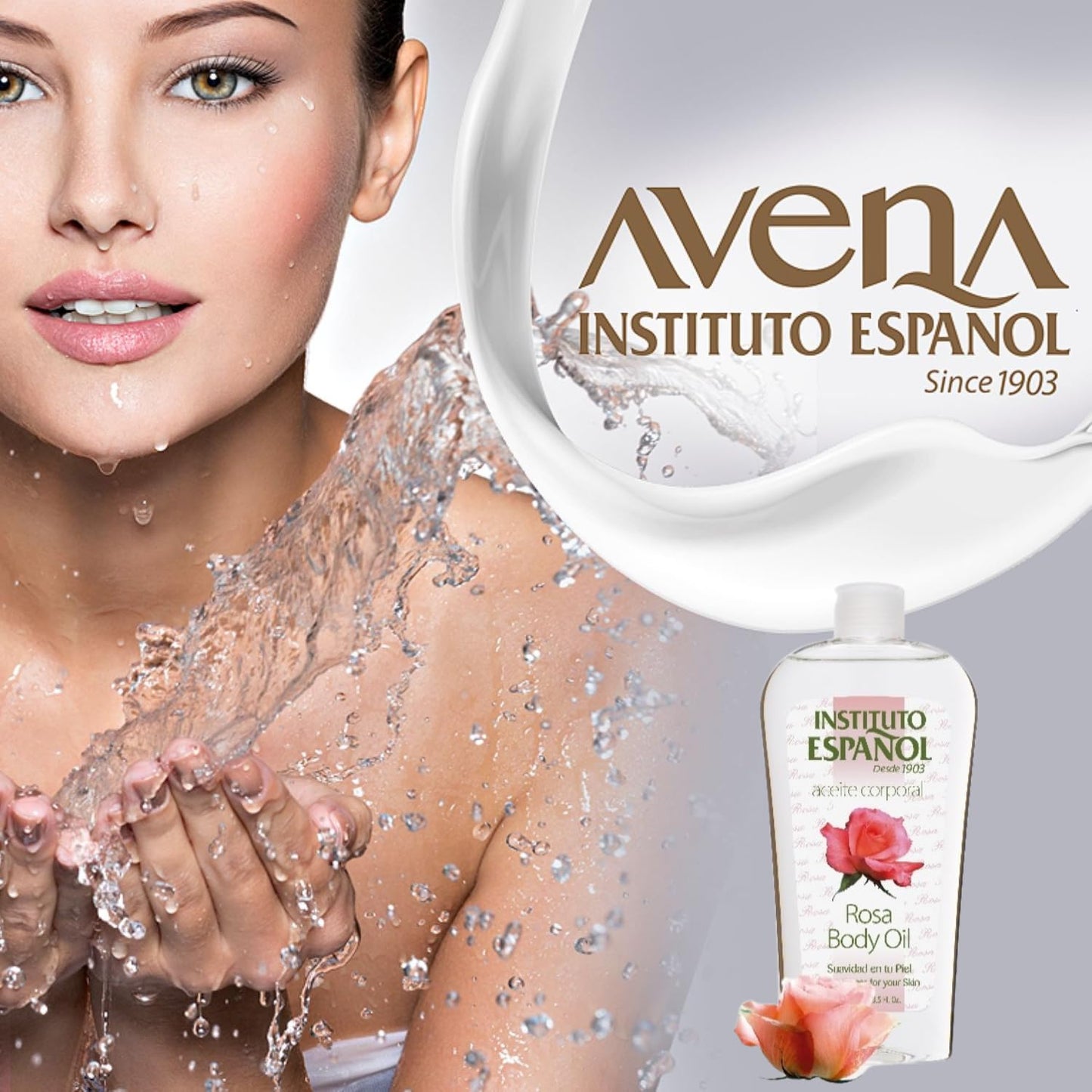 Instituto Espanol Rosa Body Oil, Smoothness for Your Skin, Moisturizing and Regenerating, 2-Pack, 8.5 FL Oz Each Beauty and Personal Care Instituto Español