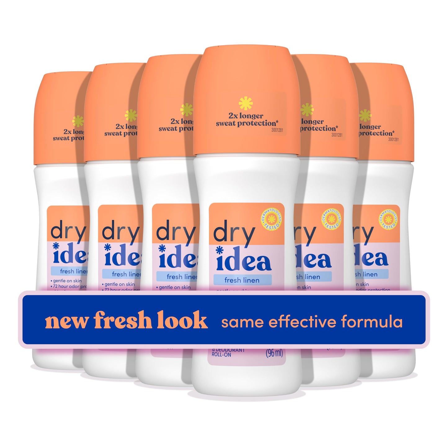 Dry Idea Fresh Linen Scent Roll On Deodorant & Antiperspirant for Women - Gentle on Sensitive Skin, 2X Longer Sweat Protection, 72Hr Sweat & Odor Beauty & Personal Care Dry Idea