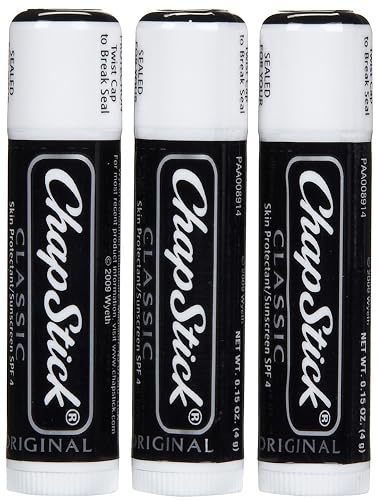 ChapStick Classic, Skin Protectant Flavored Lip Balm Tube, 3 Count (Pack of 1) Beauty & Personal Care ChapStick