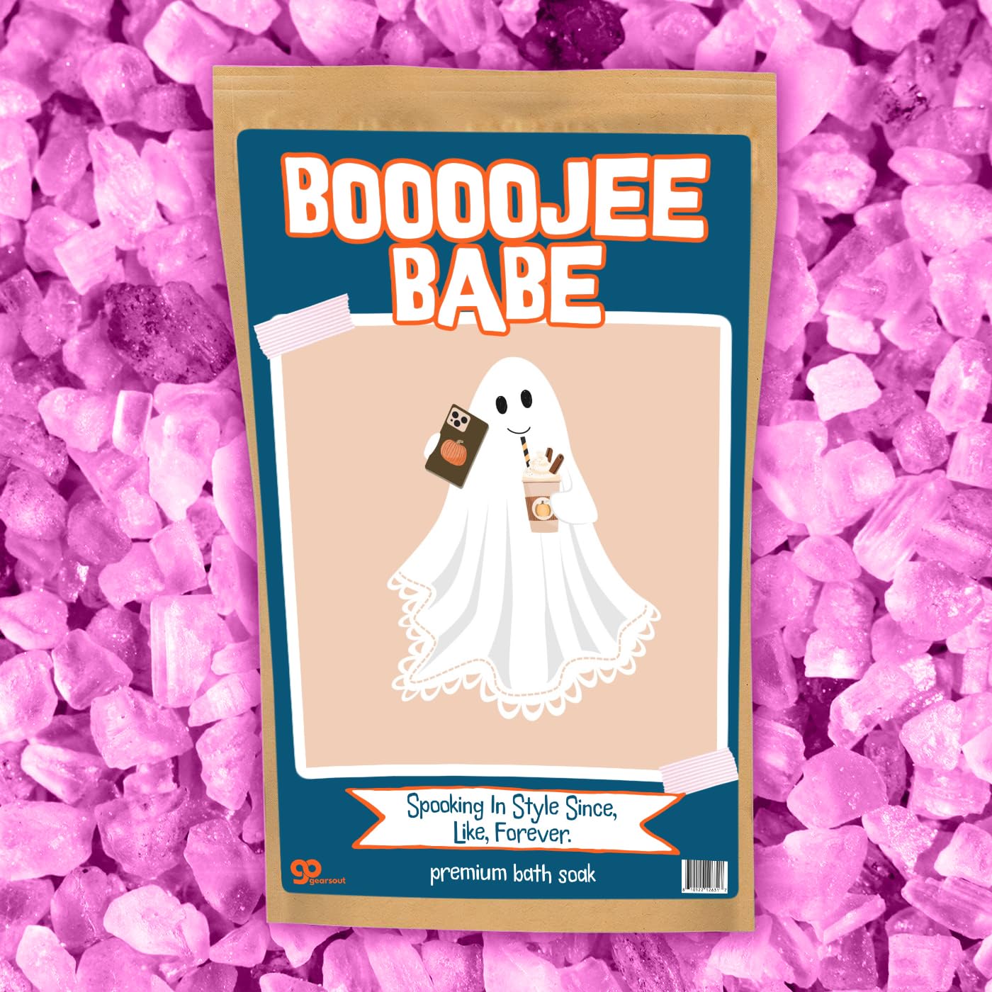Boojee Babe Bath Soak - Pink Rose Sea Salt Luxury Bath Gift Funny Halloween Gag Gift for Women Cute Ghost Spooky Self-Care Treat Beauty and Personal Care Gears Out