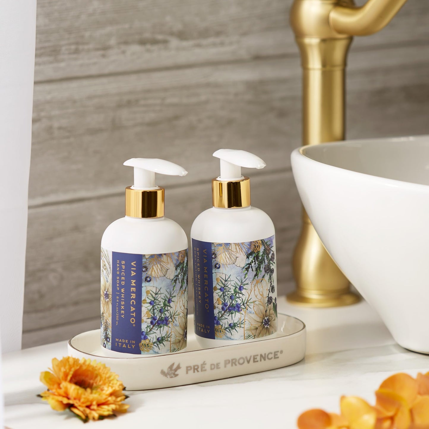 Via Mercato Natale 8.4 Fl Oz Italian Liquid Hand Soap, Subtle Fragrance, Spiced Whiskey Beauty & Personal Care Via Mercato