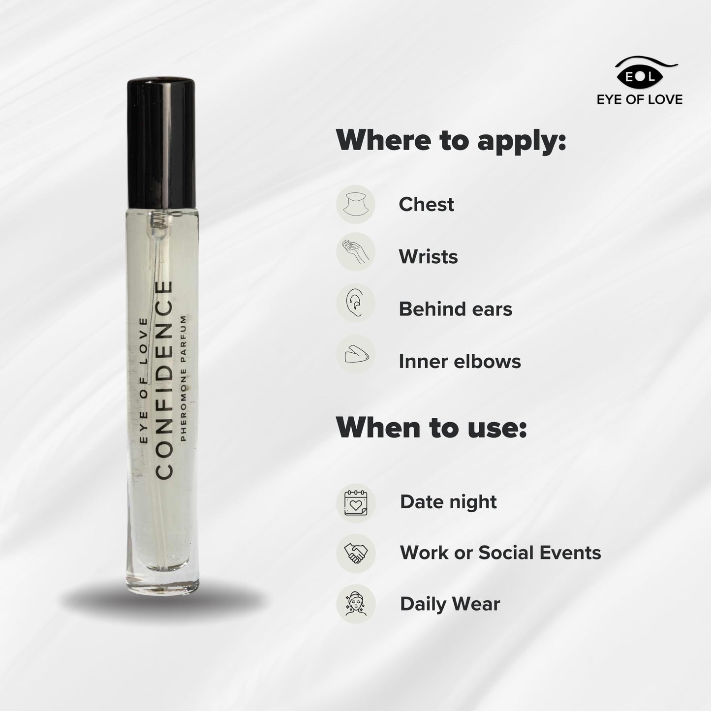 Eye Of Love Confidence Pheromone Parfum for Men, 10ml Travel Size, Citrus Musk Cologne for Daily Professional and Social Wear Beauty & Personal Care EOL EYE OF LOVE