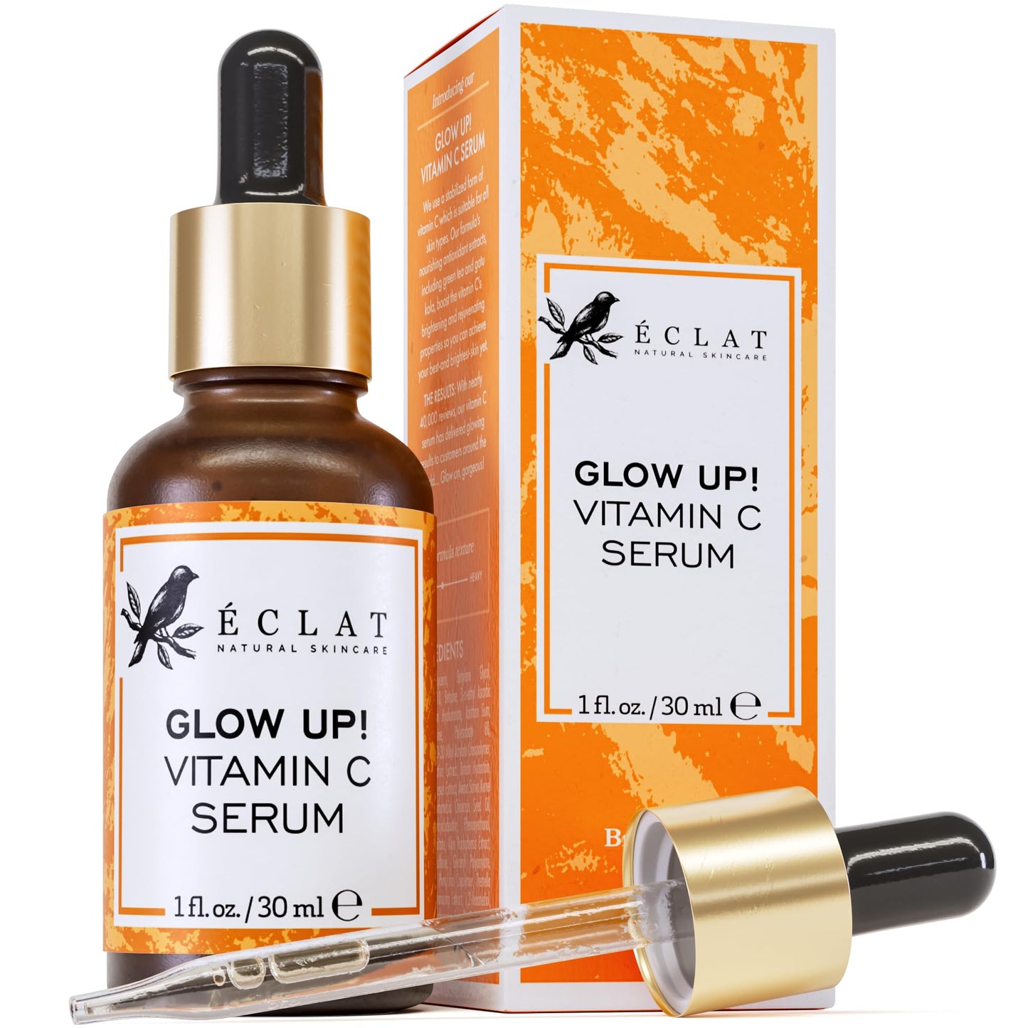 Eclat Skincare Vitamin C Serum - Skin Care for Dark Spots, Vitamin C Serum for Face with Hyaluronic Acid, Ferulic Acid, & Vit E - Anti Aging and Skin Beauty and Personal Care Eclat Skincare