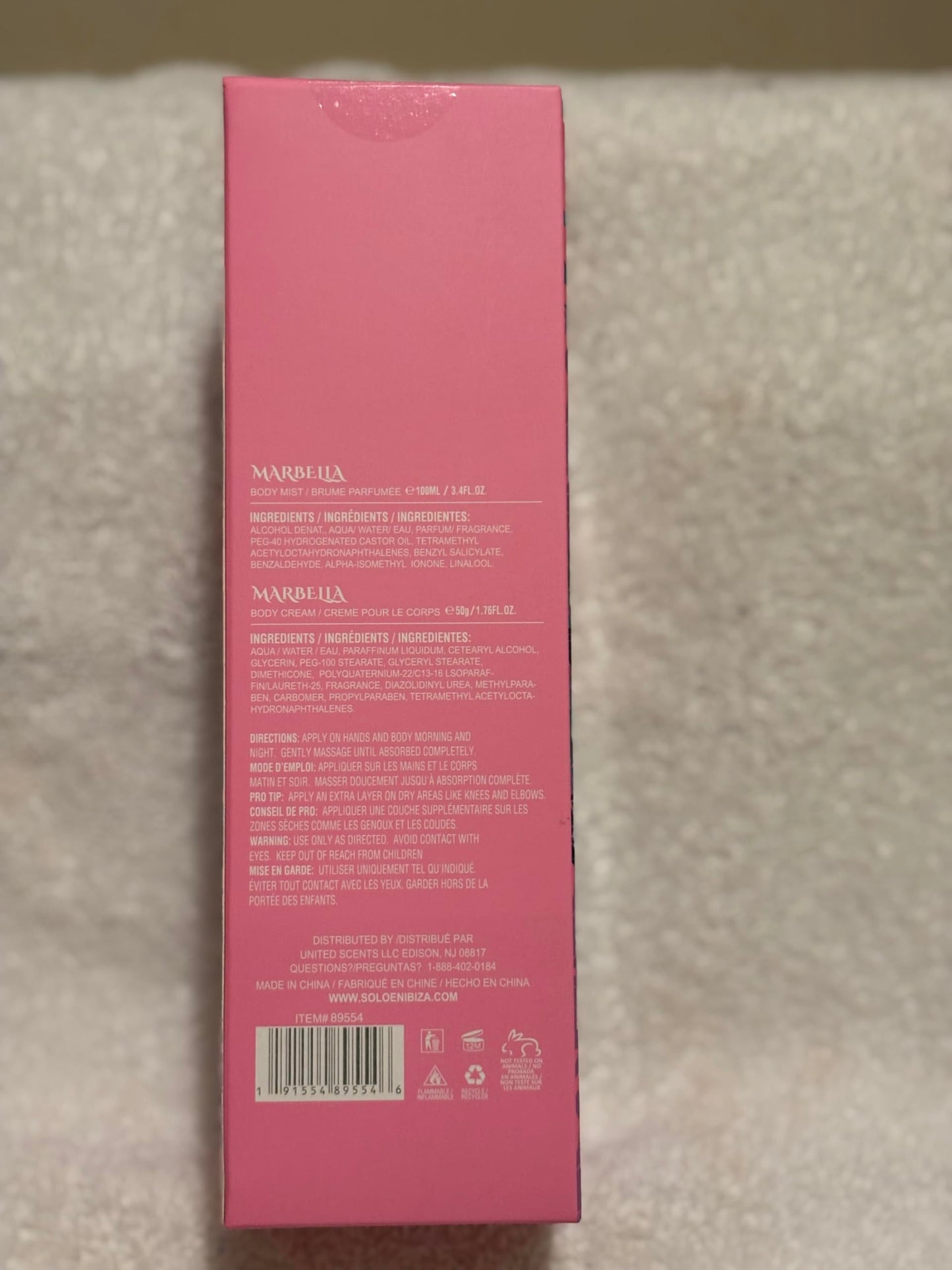 Marbella Fragrance Gift Set, Body Mist 3.4 fl oz and Body Cream 1.7 fl oz, Tropical Floral Design Beauty and Personal Care Solo en Ibiza