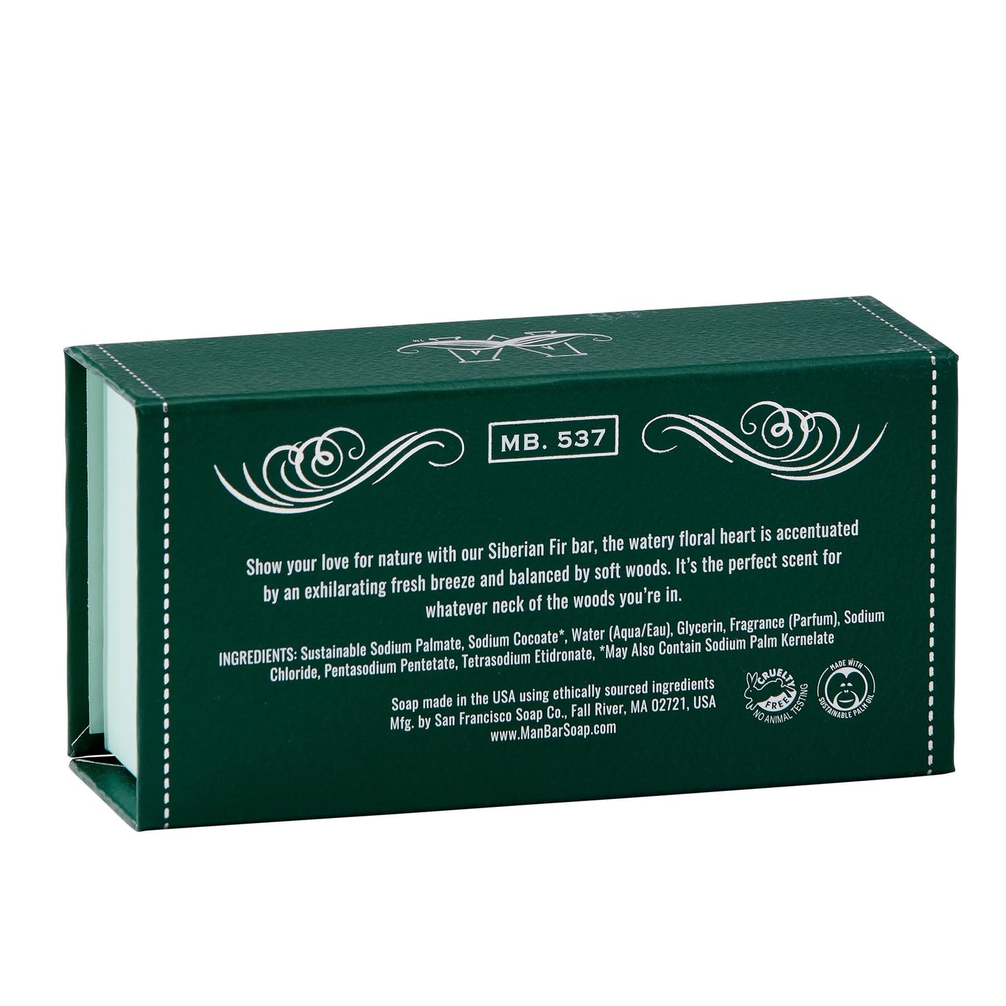 San Francisco Soap Company Siberian Fir Fragrance Man Bar - Hydrating - No Harmful Chemicals - Good for all Skin Types - Made in the USA Beauty & Personal Care San Francisco Soap Company