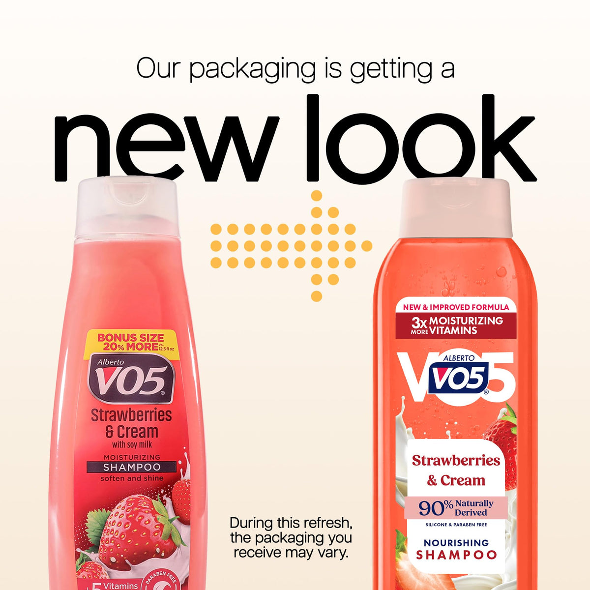 Alberto VO5 Moisture Milks Moisturizing Shampoo - Hydrating Shampoo with Soy Milk - 5 Oils and Vitamins - Strawberries and Cream Scent - 15 oz