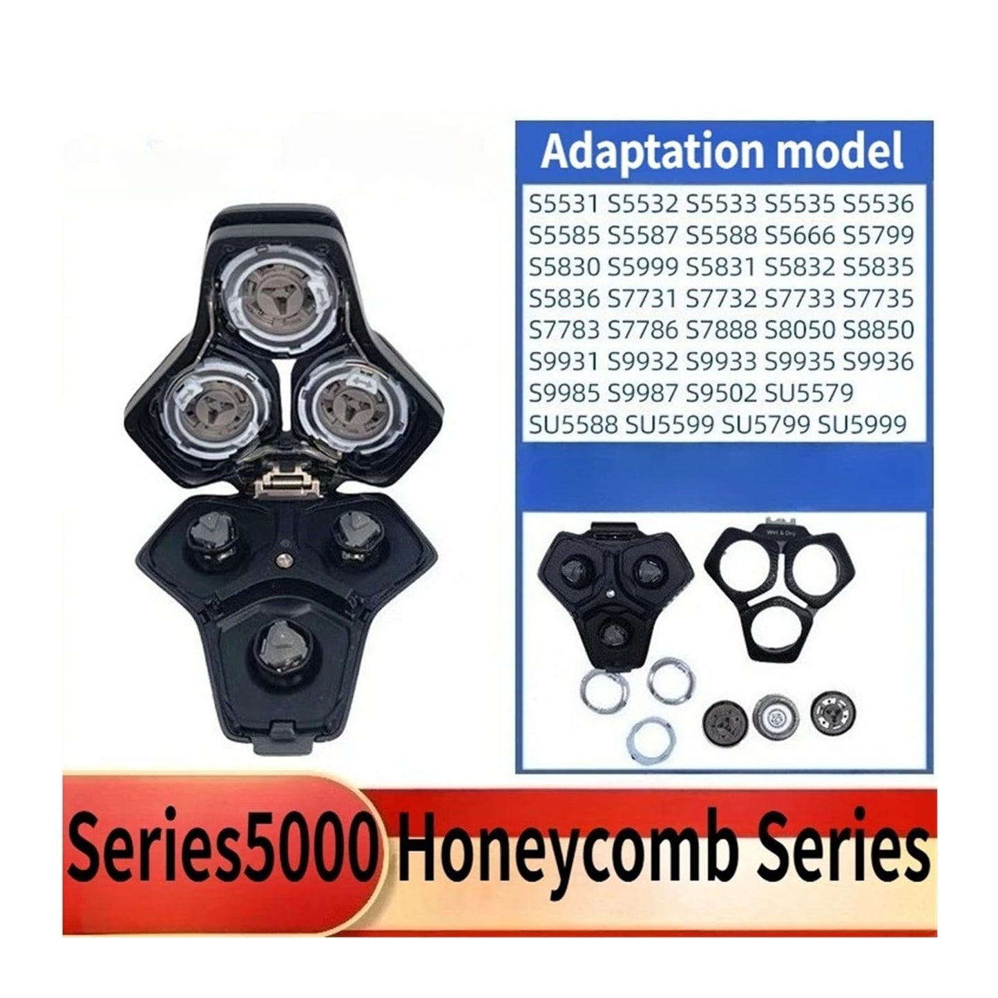 SH71 Shaver Replacement Head,Compatible For Philips Series 5000 7000 S7732 S7735 S7731 S7910 S8050 S9932 S9935 S9936 S7888 Razor Blade Beauty and Personal Care SYILJVAFV