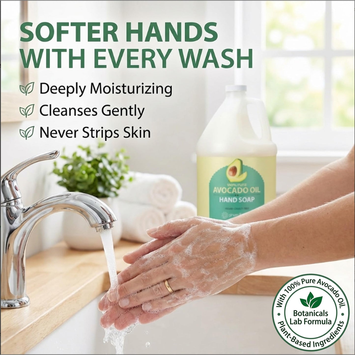 Ginger Lily Farms Botanicals 100% Pure Avocado Oil Hand Soap for All Skin Types, 100% Vegan & Cruelty-Free, 1 Gallon (128 Fl Oz) Refill Beauty & Personal Care Ginger Lily Farms