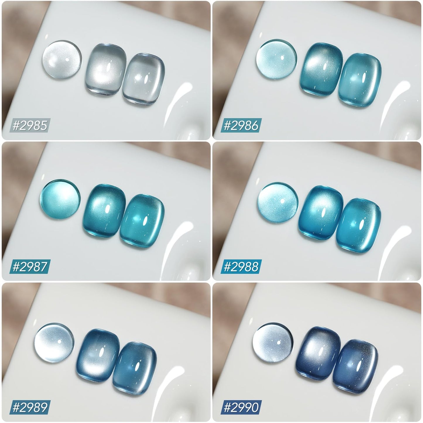 GAOY Blue Cat Eye Gel Polish Set with Magnet, Royal Navy Blue, Tropical Sea Beauty and Personal Care GAOY