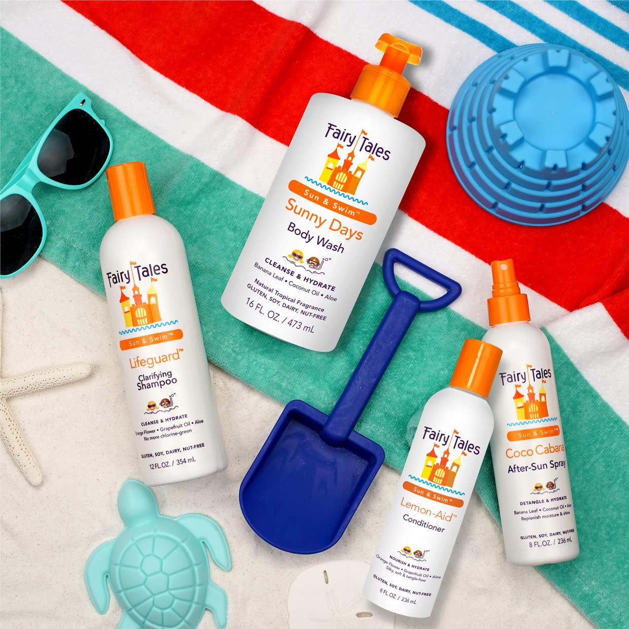 Fairy Tales Sunny Days Chlorine Removal Body Wash, For All Age Swimmers | After Swim Chlorine, Salt And Sunscreen Removal | No Harsh Chemicals or Beauty & Personal Care Fairy Tales