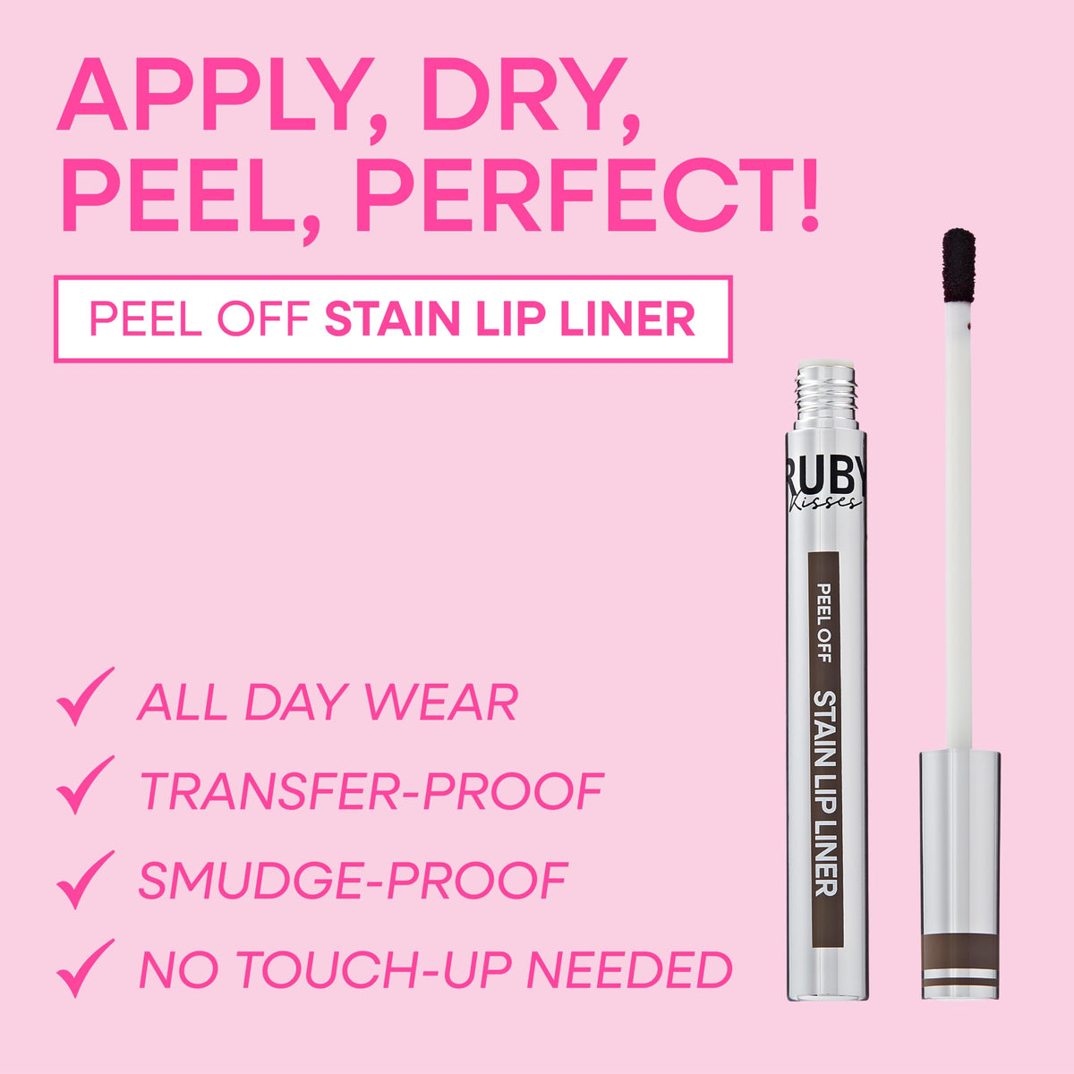 Ruby Kisses Lip Liner Stain Peel Off Tint (RPO07)