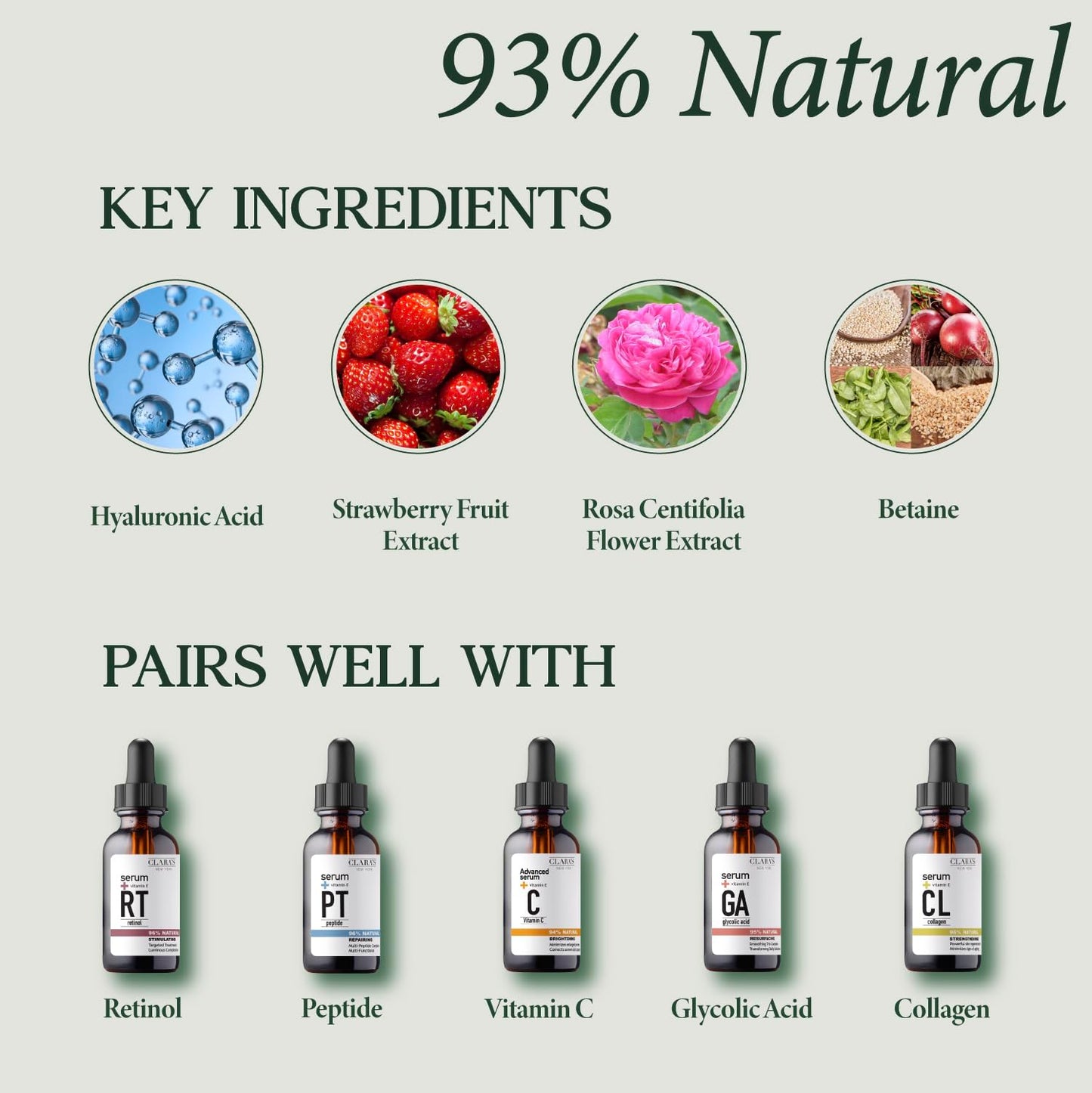 CLARA'S NEW YORK | Vegan Hyaluronic Acid Facial Cream | with Panthenol, Shea Butter | Intense Hydration Moisture Enhancing Smooth, Plump, Rich | Beauty & Personal Care CLARA'S NEW YORK