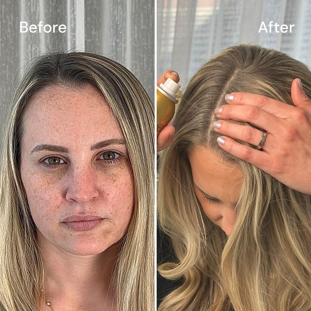 Style Edit Root Touch Up Powder | Temporary Hair Color for Gray Roots and Thinning Hair | Salon-Quality, Transfer-Resistant Hair Concealer | Medium Beauty & Personal Care STYLE EDIT