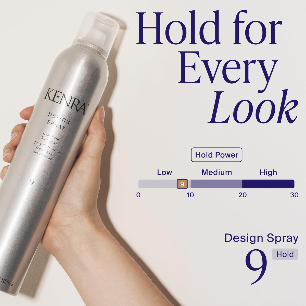 Kenra Professional Design Spray 9 | Light Hold Hairspray | Tames Frizz & Flyaways | Lightweight, Brushable Formula | All Hair Types | 10 oz
