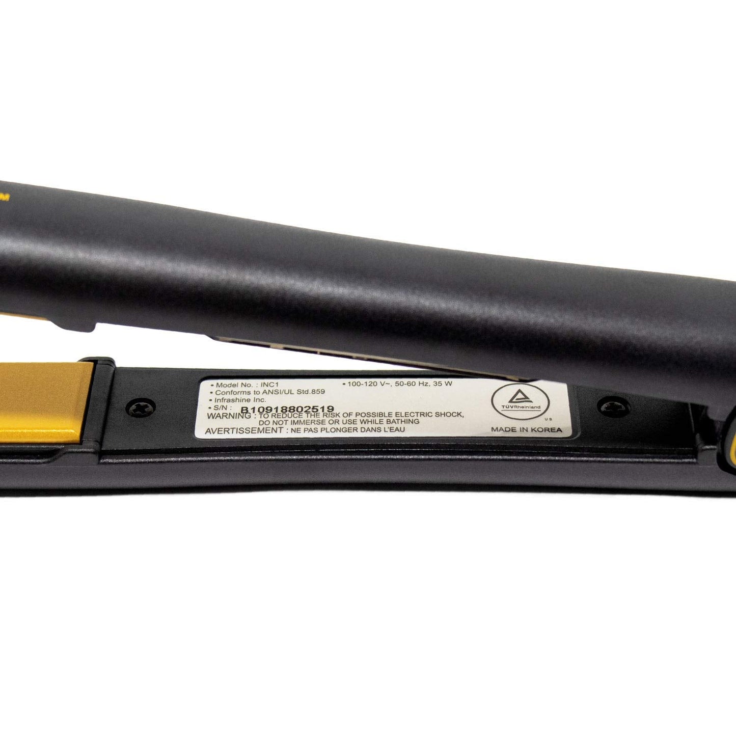 Infrashine Original Medium Flat Iron, 1 inch, Black - Ceramic Floating Plates for Smooth, Shiny, Frizz-Free Hair - 1 Year Warranty, Made in Korea Beauty & Personal Care INFRASHINE