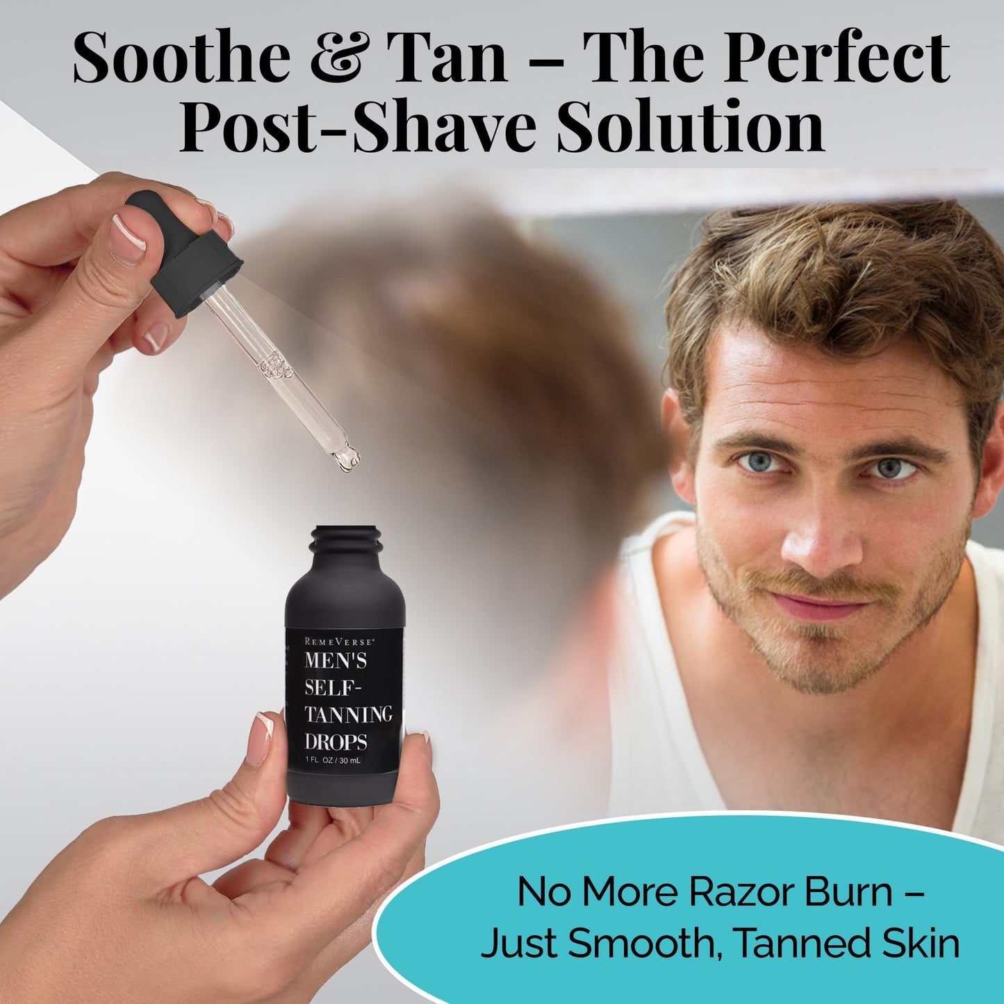 RemeVerse Men’s Self-Tanning Drops - Achieve Natural-Looking Even Skin Tone with Customizable Sunless Tanner for Men - Post-Shave Skin Protection Beauty & Personal Care RemeVerse