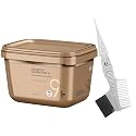 BlondeMe Lightener Powder 9+ Premium Bleach 450 grams and M Hair Designs Tint Brush Comb (Bundle), Off White Beauty & Personal Care M Hair Designs