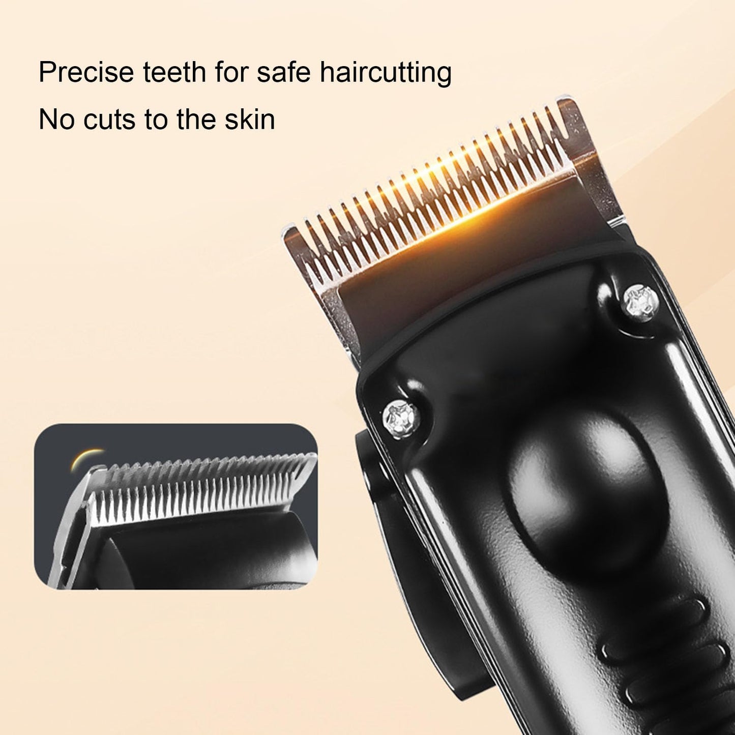 ZJchao Electric Hair Trimmer, Professional Stainless Steel Hair Clippers Cordless, 120min Runtime, Ultra Quiet 45dB - Dense-Tooth Cutters for Fades Beauty and Personal Care ZJchao