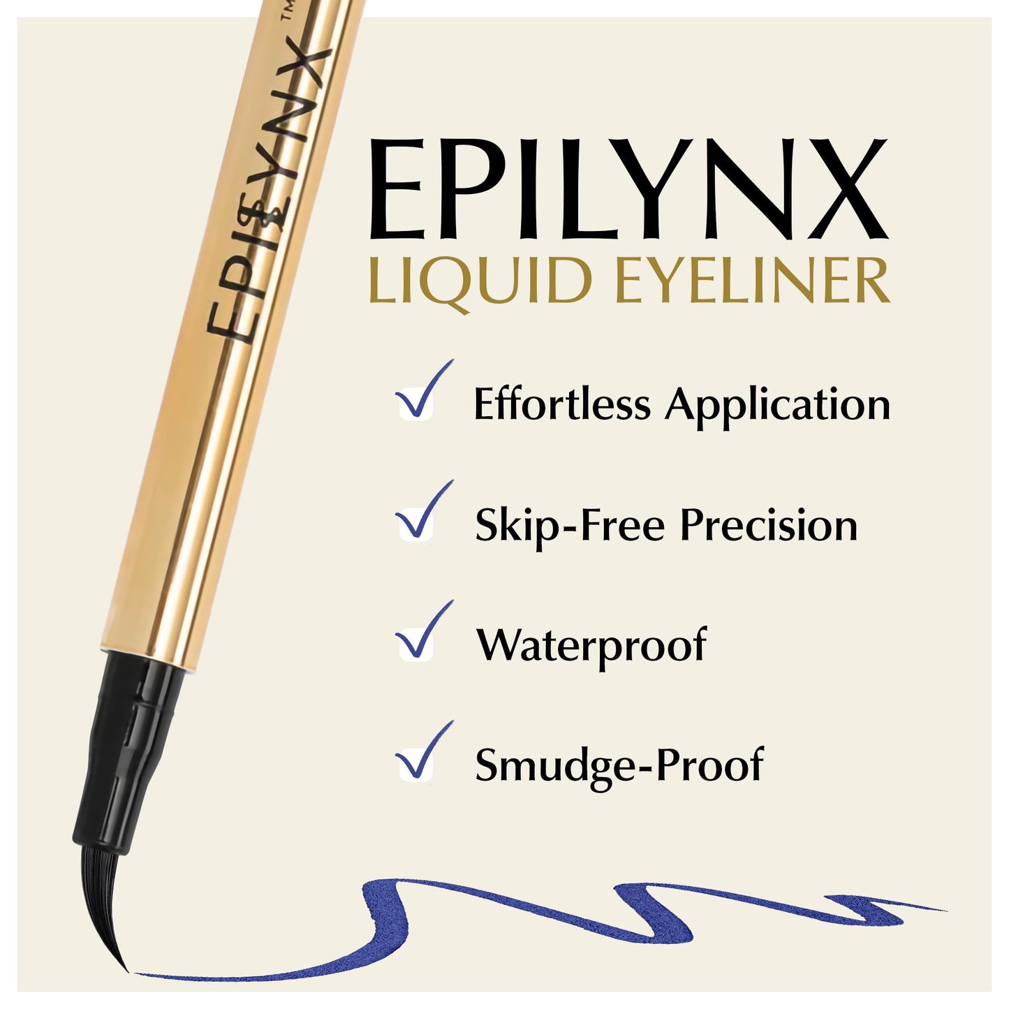 Liquid Eyeliner - Hypoallergenic Eyeliner with Fine Brush Tip, Long-Lasting Waterproof Eye Liner - Cruelty-Free, Vegan, Hypoallergenic, Gluten-Free Beauty & Personal Care EPILYNX