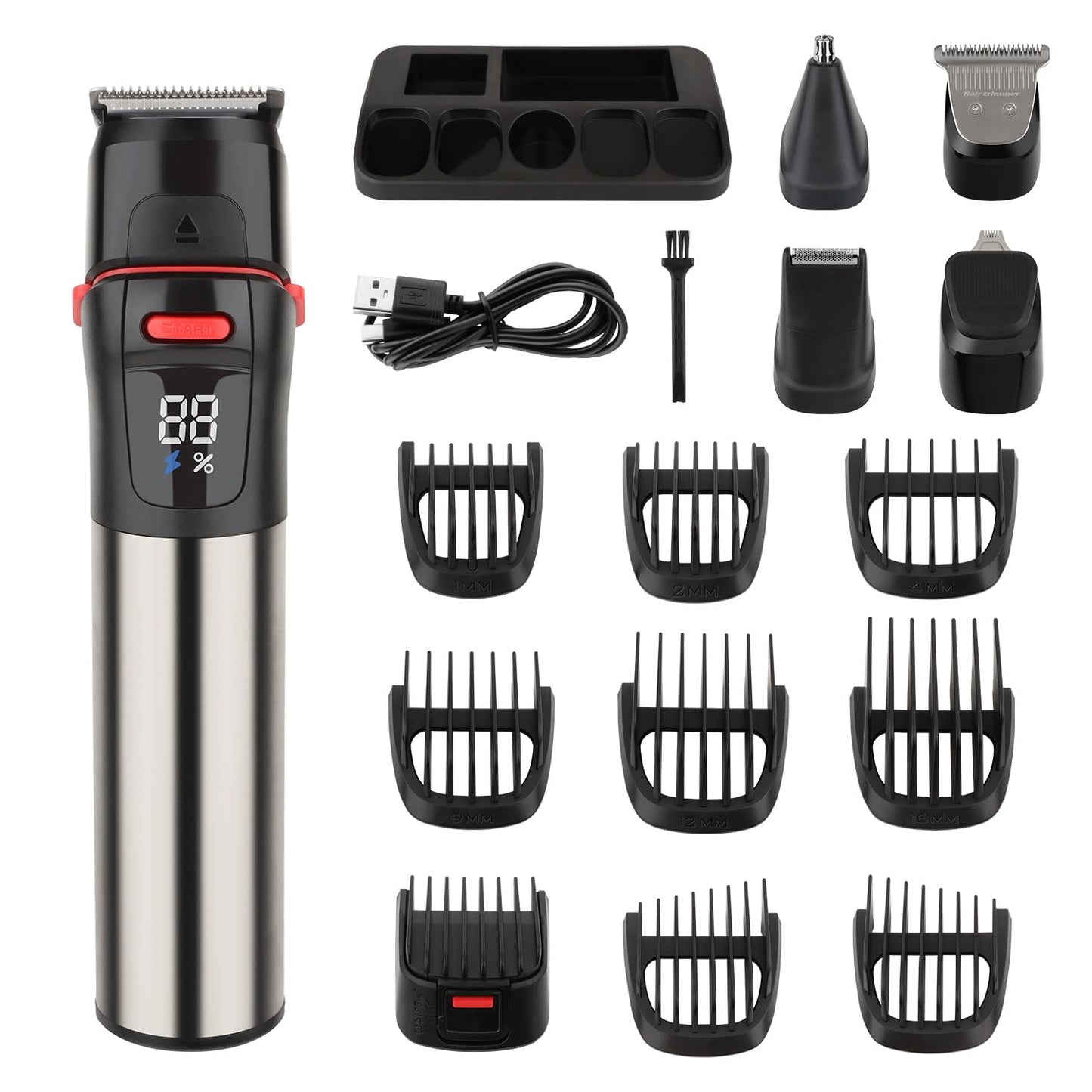5 in 1 Multifunctional Men Grooming Kit, Hair Clippers Beard Trimmer Kit Body Groomer Kit of Mustache Trimmer Nose/Ear Hair Trimmer Precision Trimmer Beauty and Personal Care QDKVTNDJZ