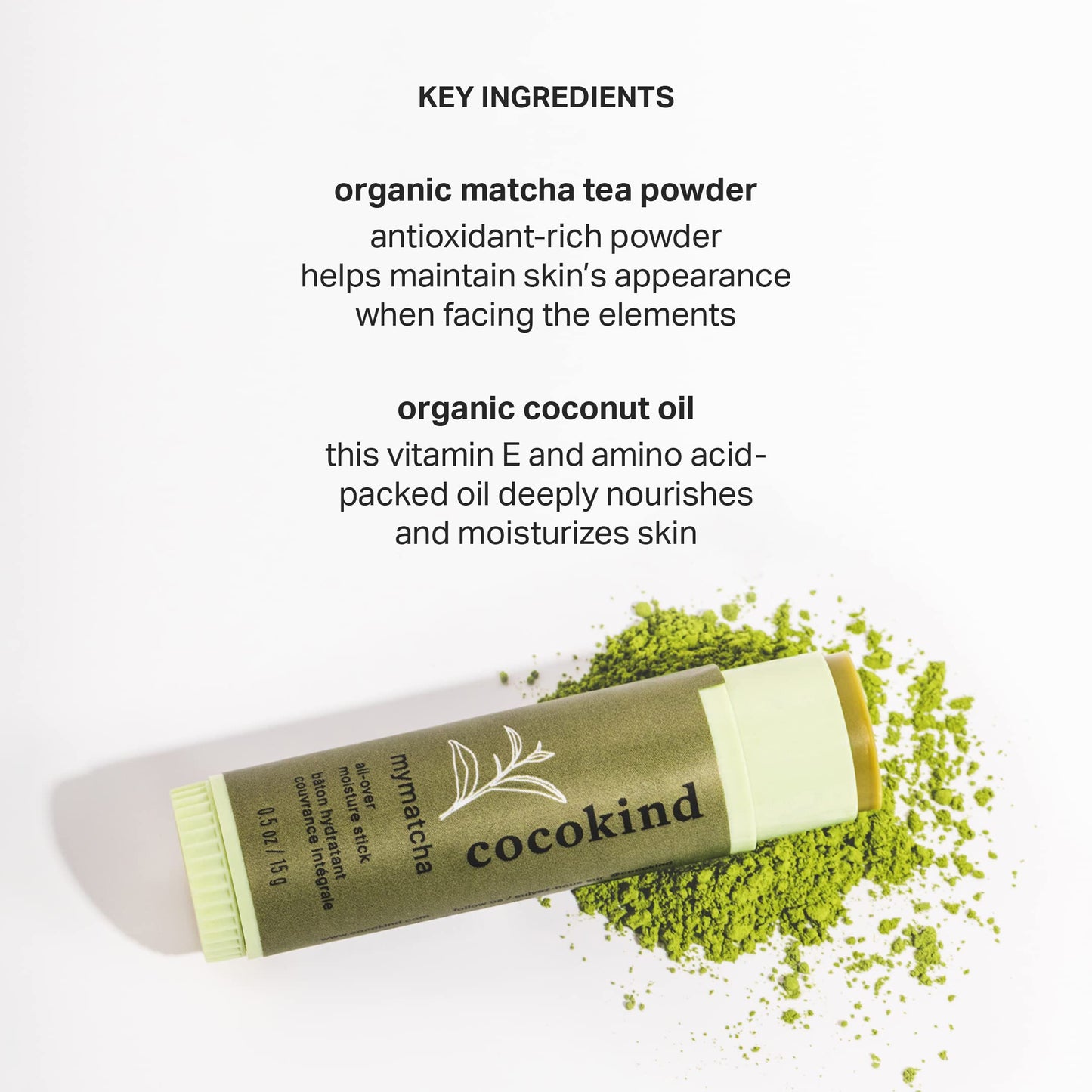 Cocokind Mymatcha All-Over Moisture Stick, Lip Balm and Eye Cream for Dry Skin 0.5 Oz Beauty & Personal Care Cocokind