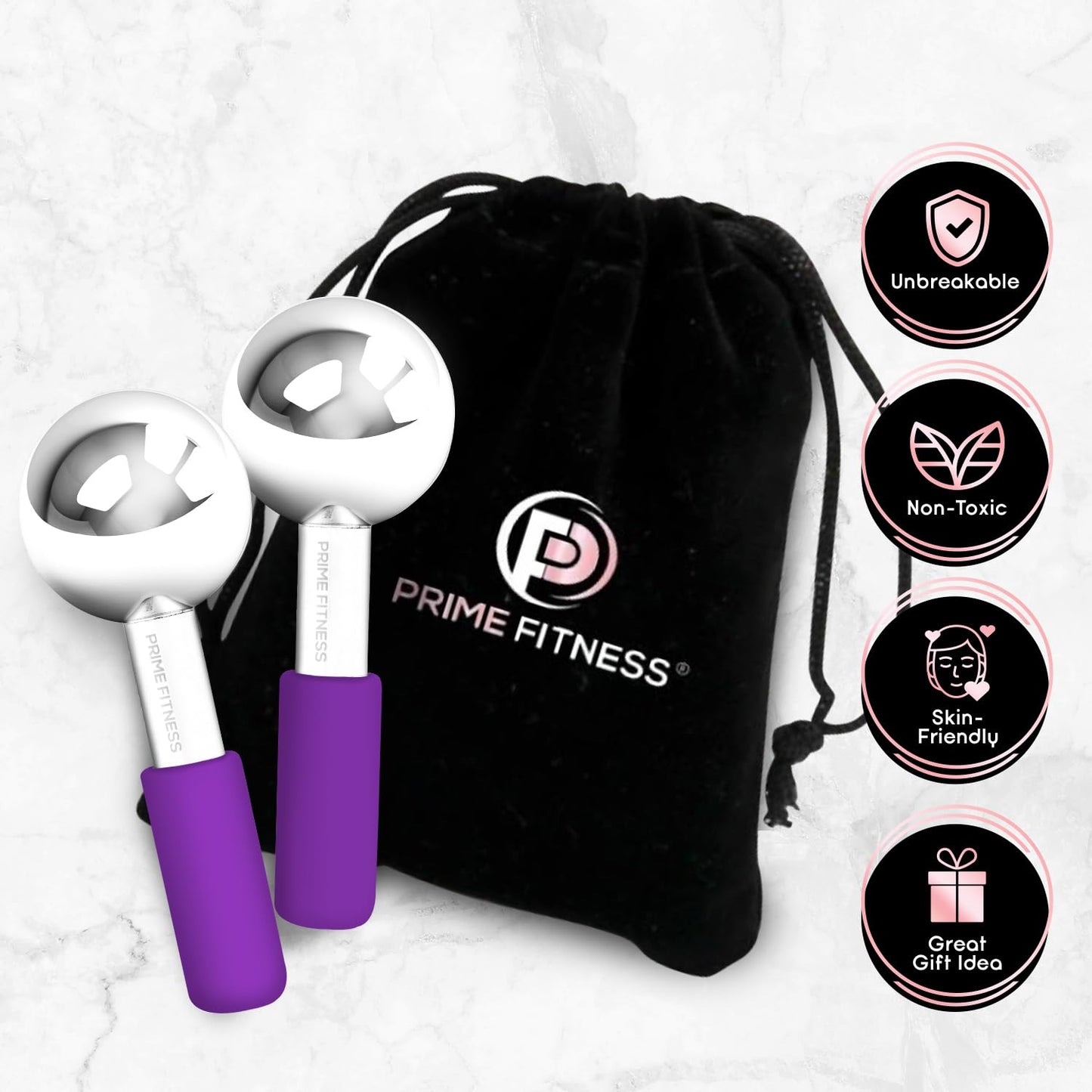 Ice Globes for Facials, Unbreakable Steel Cooling Roller, Cryo Sticks for Face, Massager for Face, Neck & Eyes, Skin Care for Dark Circles, Puffiness Beauty & Personal Care PRIME Fitness