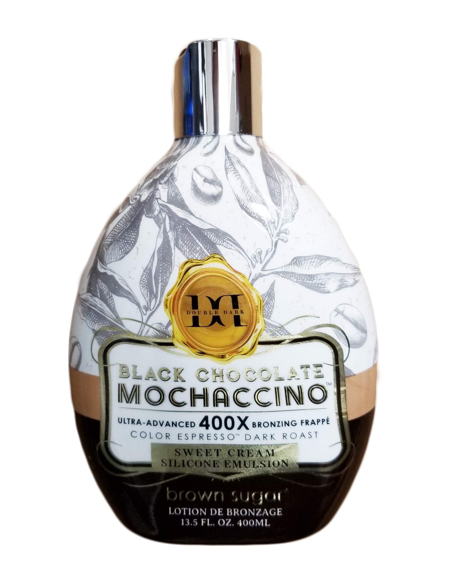 Brown Sugar Black Chocolate Double Dark Mochaccino 400X Bronzer - Ultra-Rich Tanning Lotion with Skin Softeners & Color Enhancers, 13.5 oz Bottle Beauty & Personal Care Brown Sugar