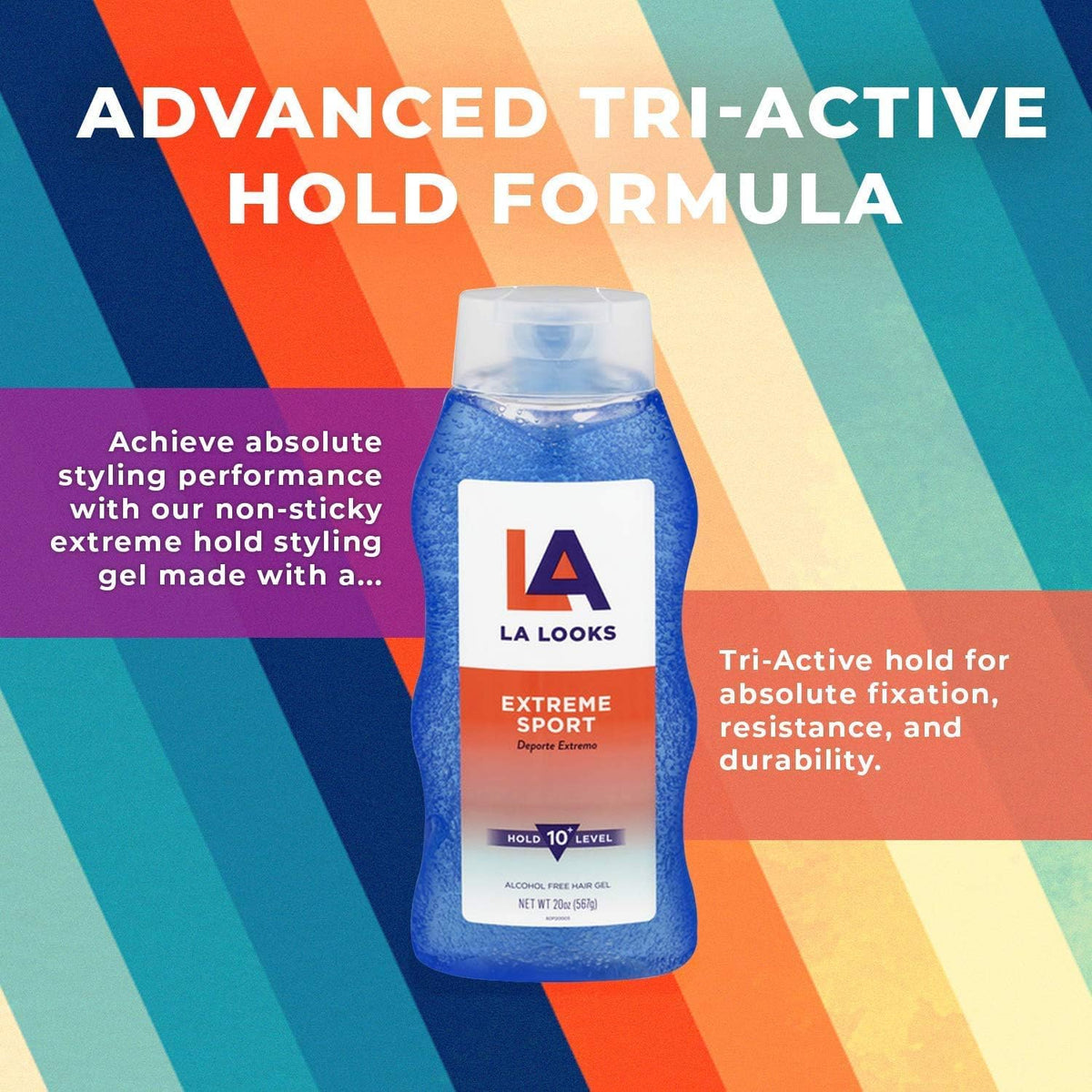 LA Looks Styling Hair Gel - Extreme Sport - 20 Oz - Hold for High Performance Activity Beauty & Personal Care L.A. Looks