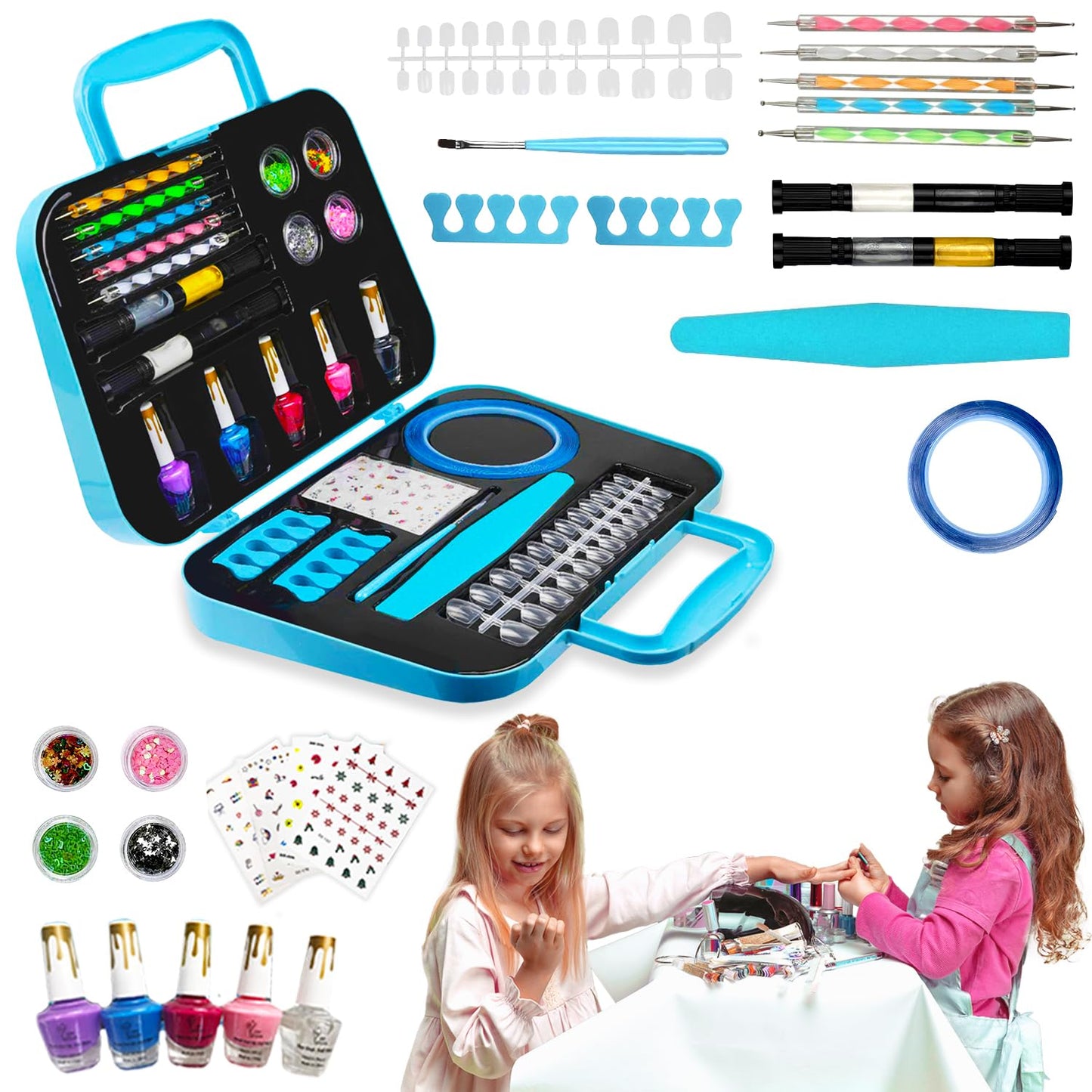 Toysical Nail Art Kit for Girls – Non-Toxic Kids Nail Polish Set, Fun Gift for Ages 6–12, Safe Birthday Gift for Girls & Pre-Teens Beauty & Personal Care Toysical