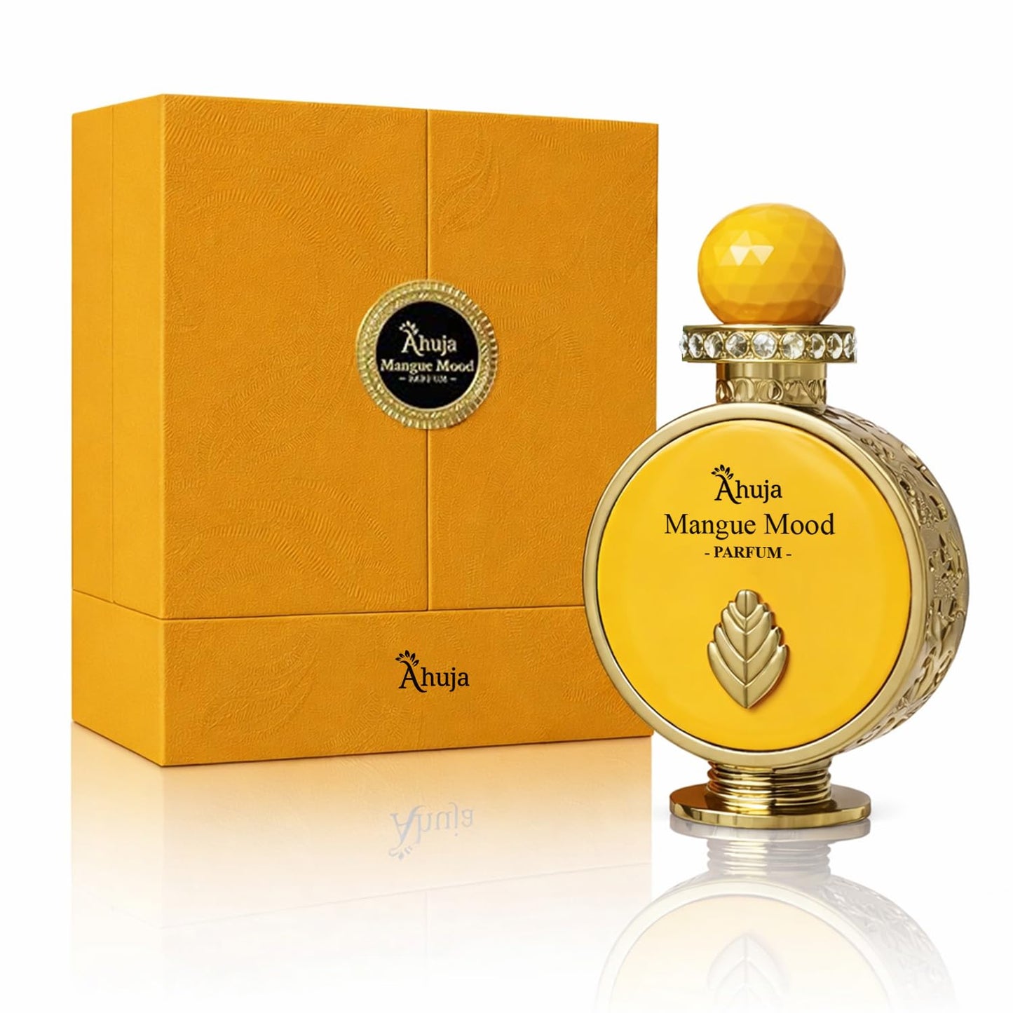 AHUJA Mangue Mood - 3.4 oz Parfum | Unisex Mango Floral Scent | 30% Long Lasting Oil | Alphonso Mango, Bergamot, Tuberose, Amber, Sandalwood | Luxury Beauty & Personal Care AHUJA