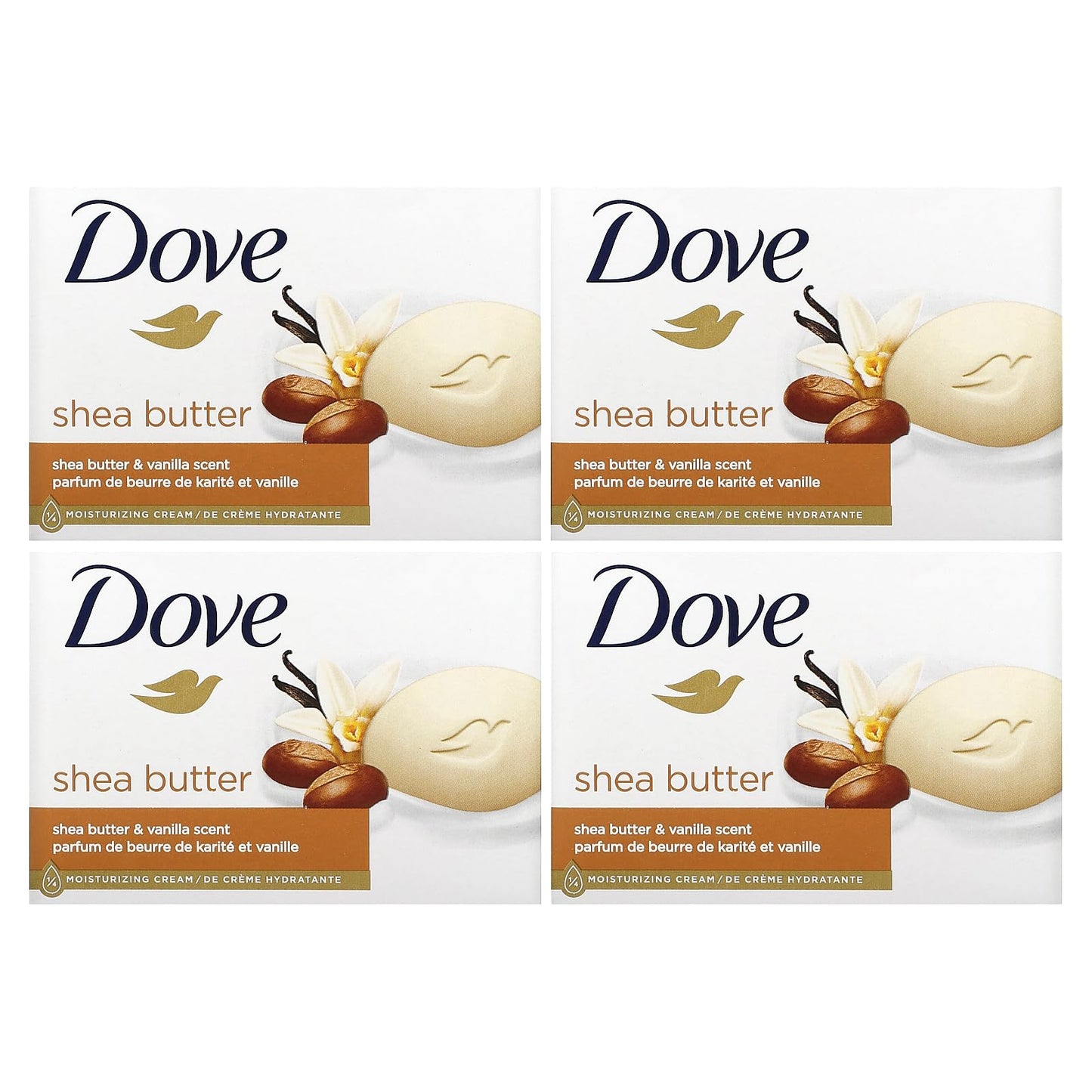 Dove Purely Pampering Shea Butter Beauty Bar, 2 Bar (Pack of 4) Beauty & Personal Care Dove